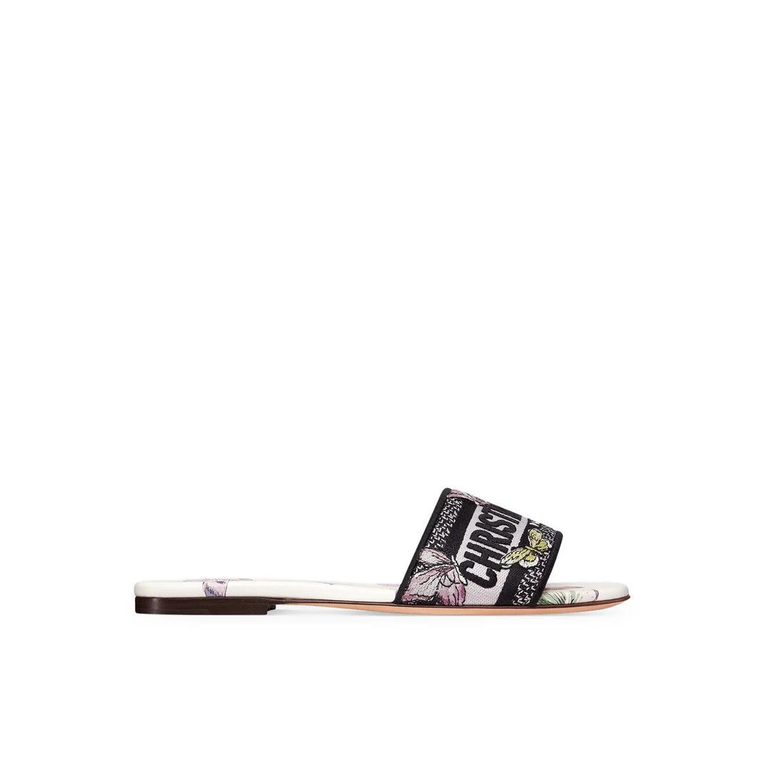 DIOR Dway $790 White/Purple Slides New & Authentic (Women's