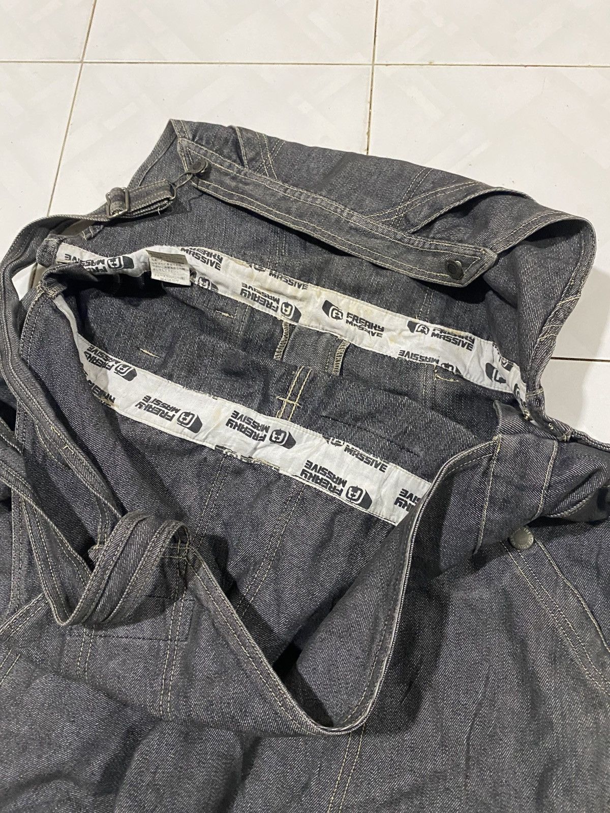 Vintage Freaky Massive Baggy Overalls Denim Size US 40 / EU 56 - 11 Thumbnail