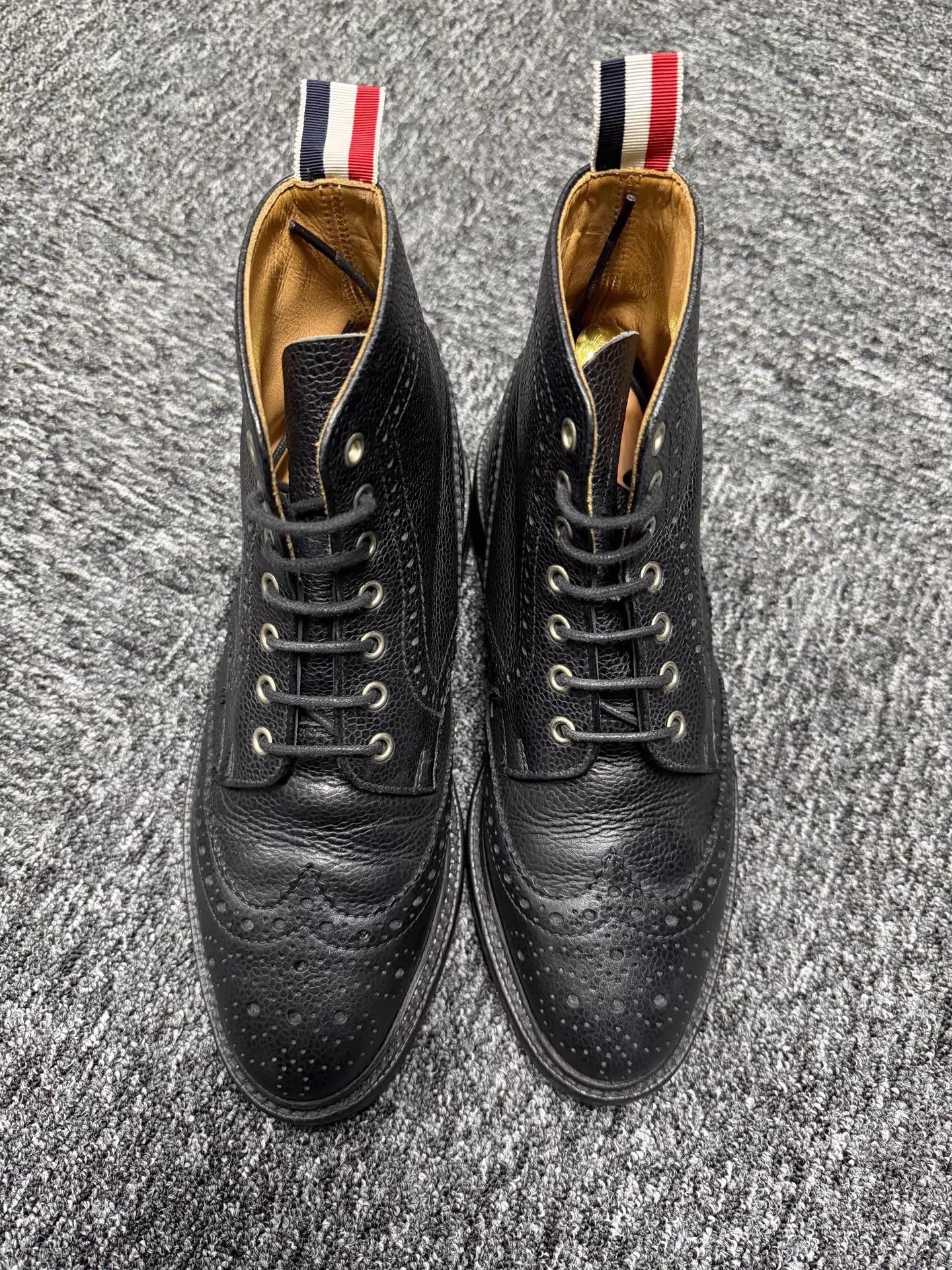 Thom Browne Thom Browne Men's Classic Brogue High-Top Boots US7 Size US 7 / EU 40 - 1 Thumbnail