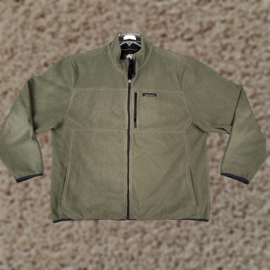 Timberland Timberland Jacket Men 2XL Green Full Zip Mock Neck 100% Polyester Windbreaker Lined Pocket Logo 80s? Size US XXL / EU 58 / 5 - 1 Thumbnail