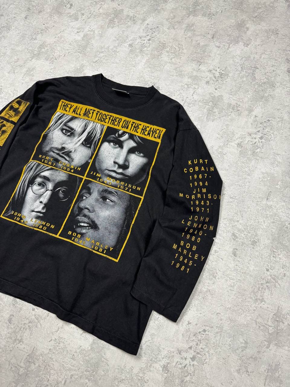 Band Tees Vintage They All Met Together On The Heaven Black Longsleeve Size US XL / EU 56 / 4 - 3 Thumbnail