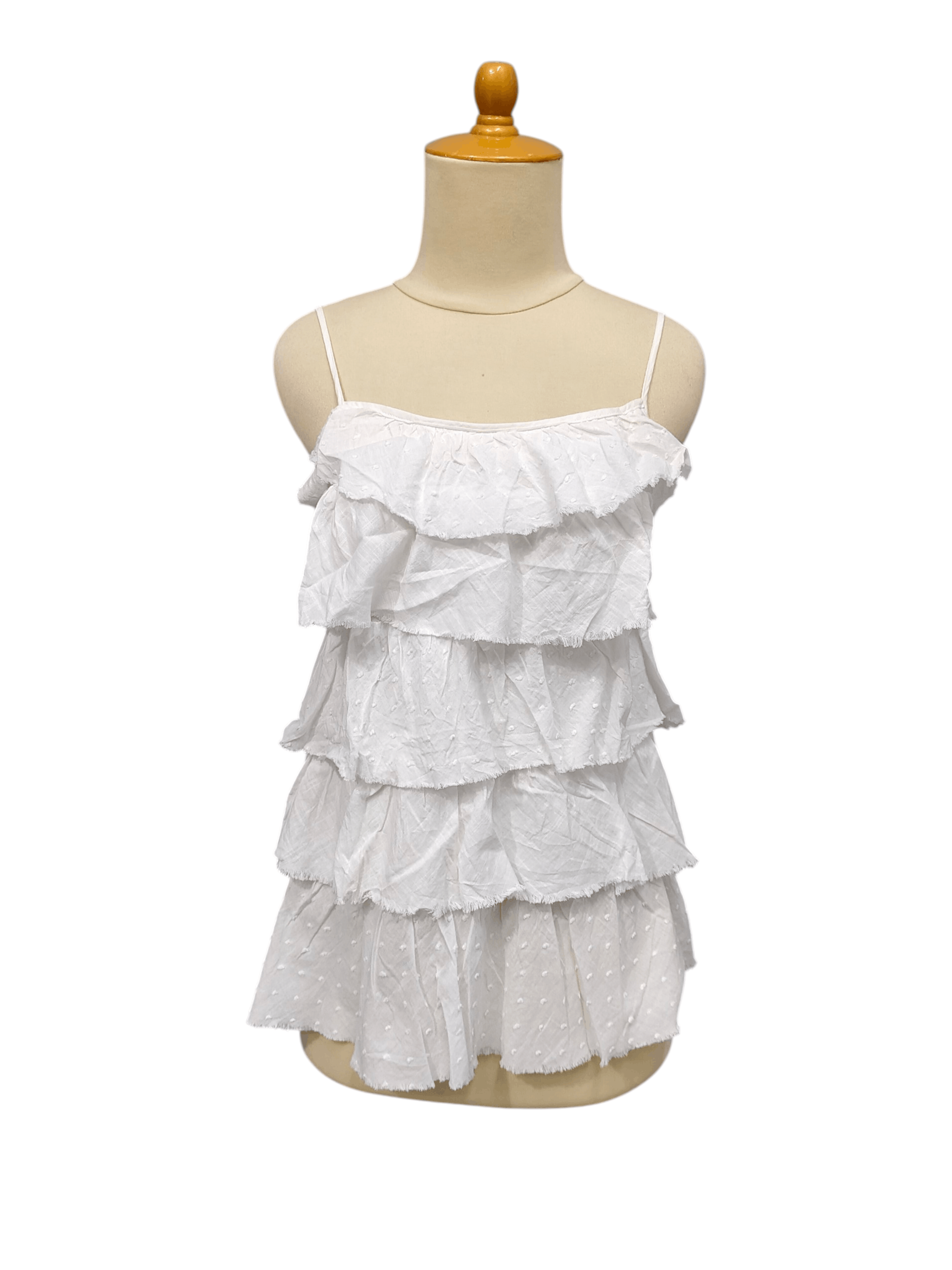 Japanese Brand Phillkington🇯🇵 Swiss Dot Tiered Ruffle Layer Camisole Top Size M / US 6-8 / IT 42-44 - 1 Thumbnail