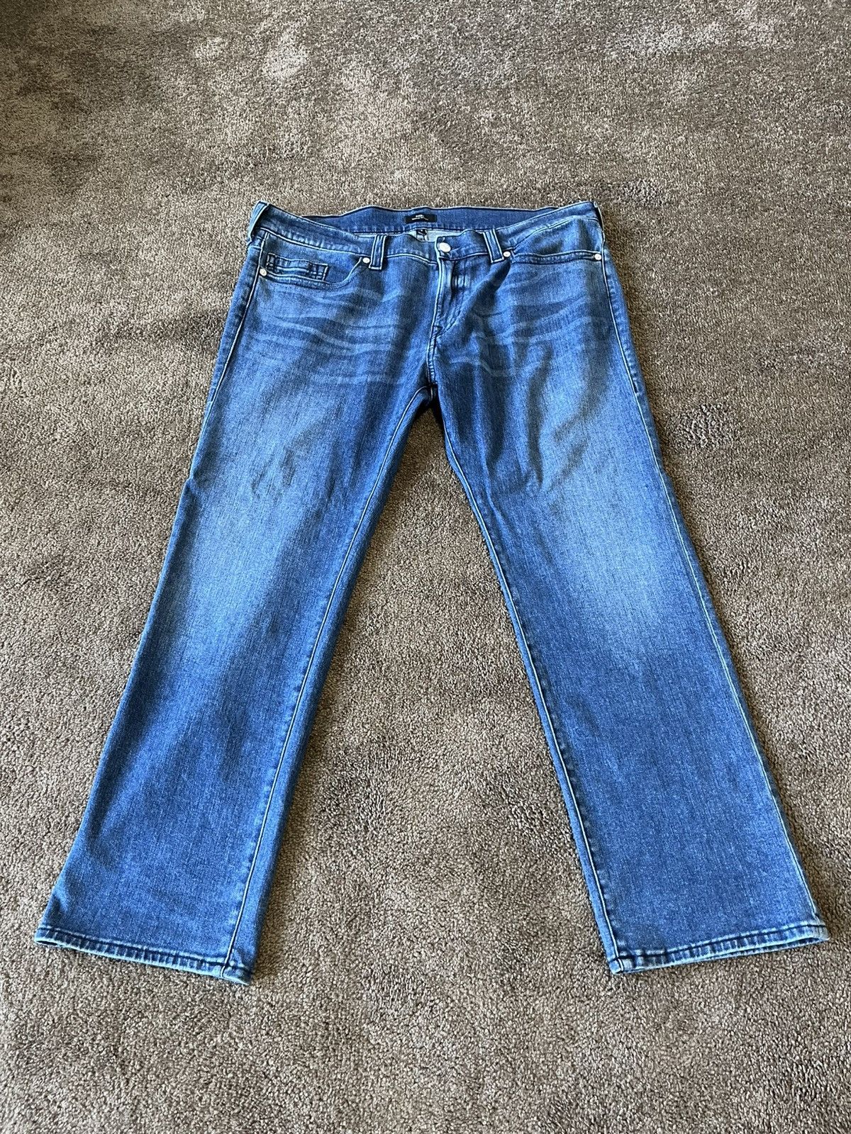 True Religion True Religion Ricky Relaxed Straight Jeans Men’s 42 Size US 42 / EU 58 - 6 Thumbnail