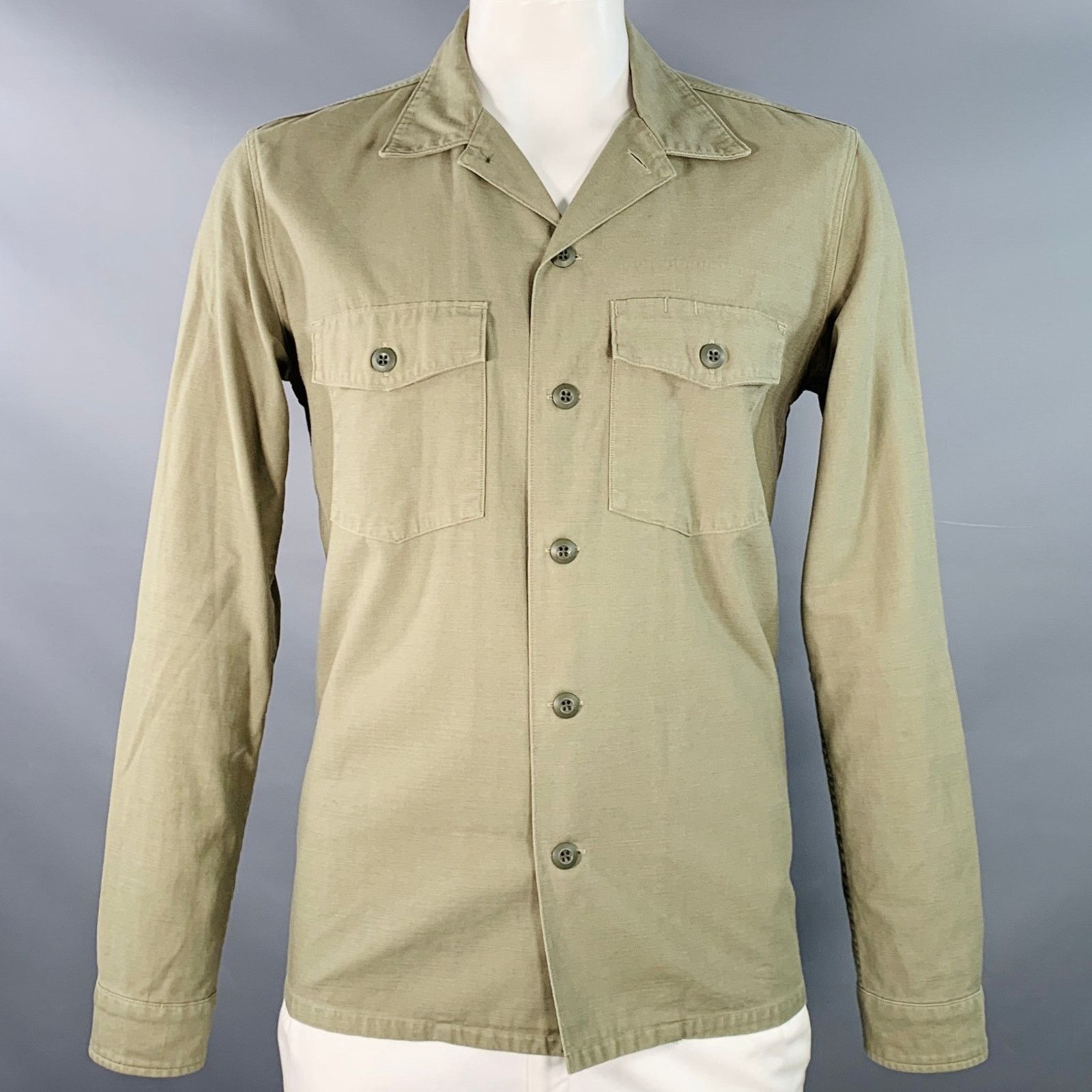 Nonnative Size XL Green Olive Cotton Two Pockets Long Sleeve Shirt Size US XL / EU 56 / 4 - 1 Thumbnail