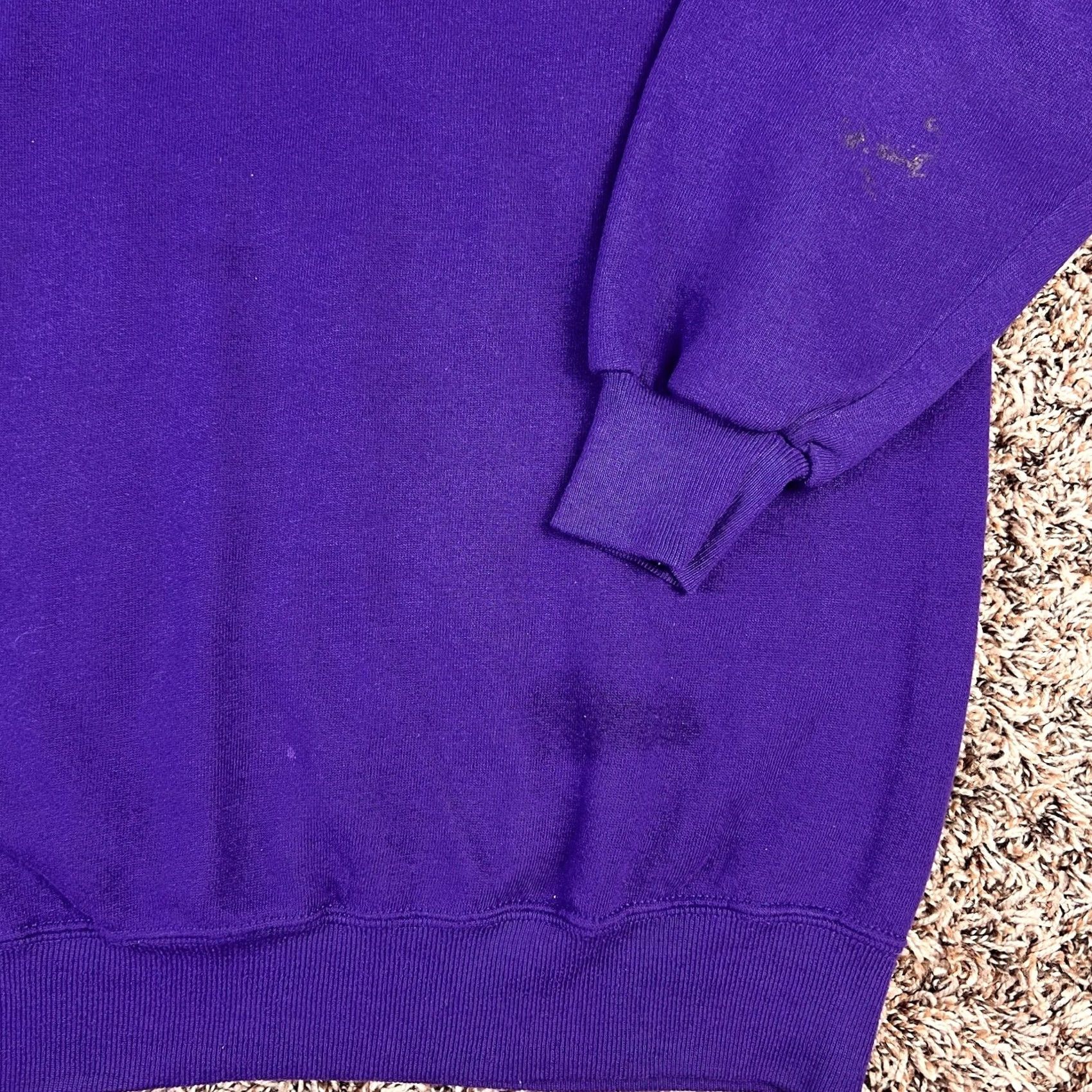 Jerzees VINTAGE Jerzees Sweatshirt Raglan Crewneck Purple 90s XL Adults Unisex United States USA Size US XL / EU 56 / 4 - 5 Thumbnail