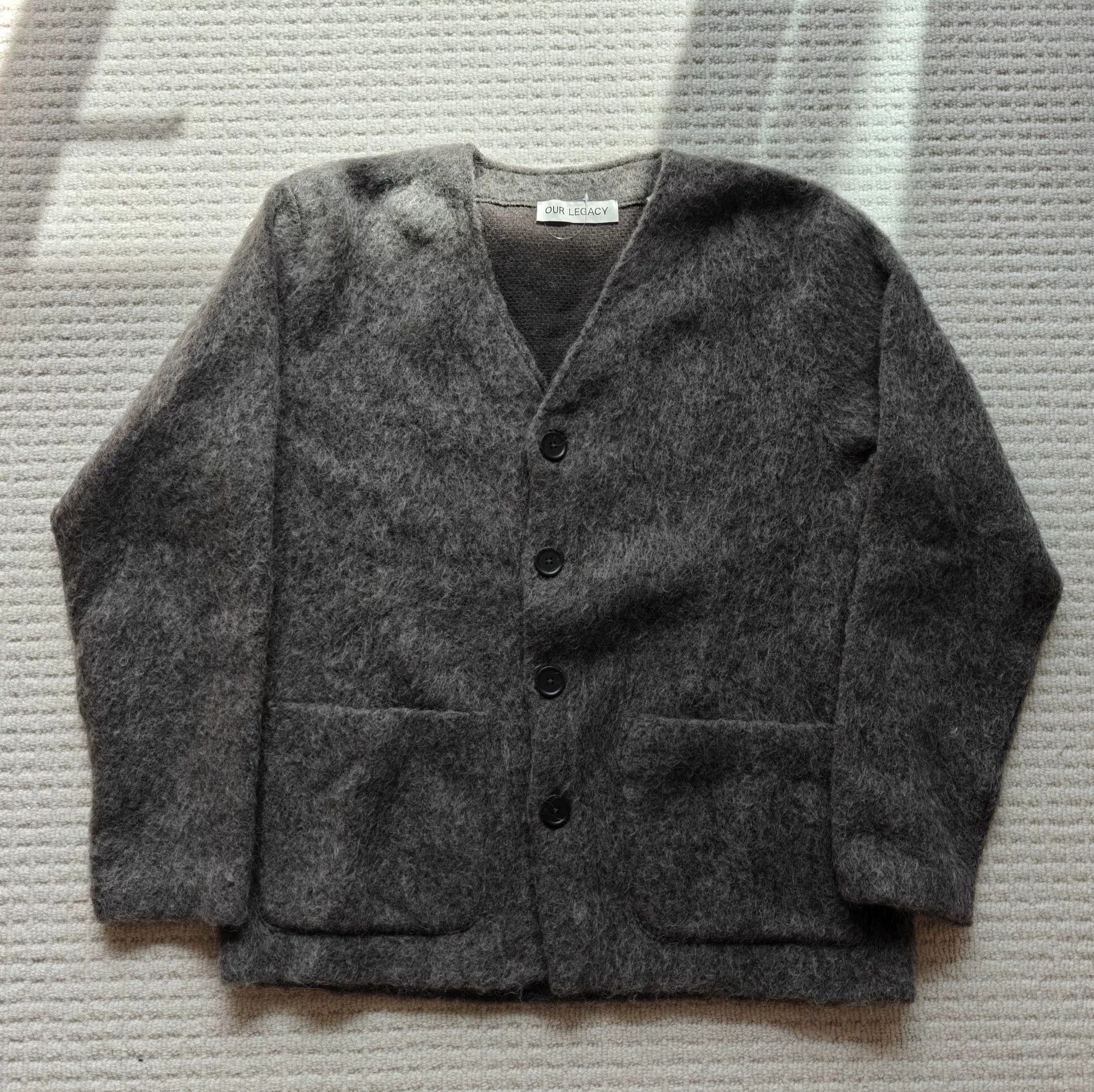 Our Legacy Our Legacy Mole Grey Mohair Cardigan | Grailed