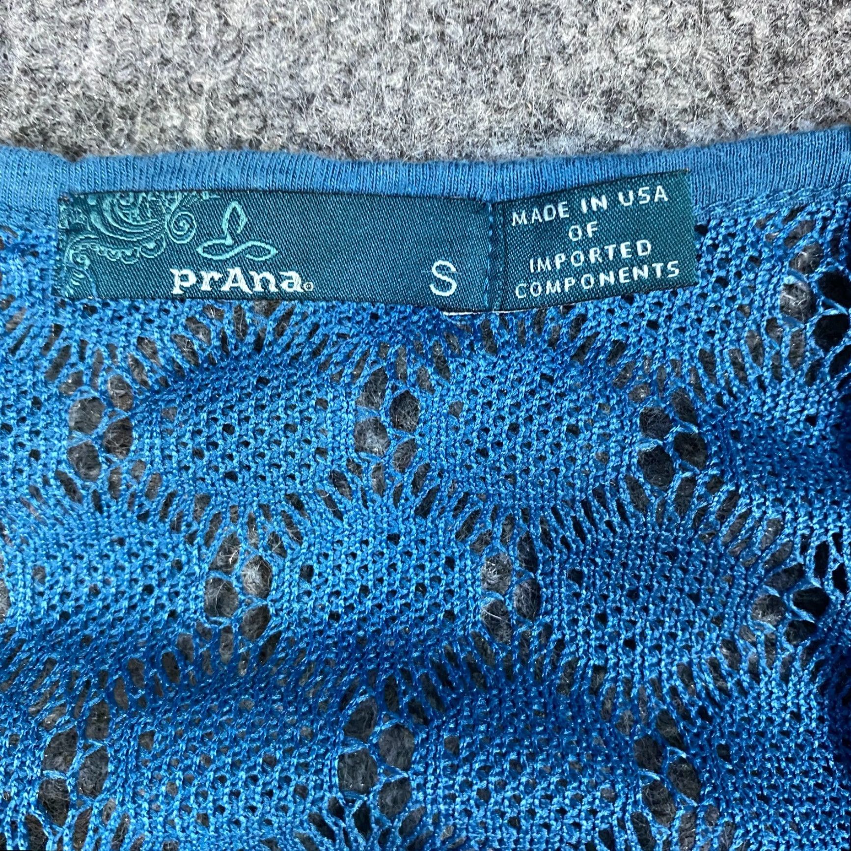 Prana prAna Dina Top T-Shirt Blue S Cotton Blend USA Made Womens Shirt Short Sleeve Boat Neck Size S / US 4 / IT 40 - 6 Thumbnail