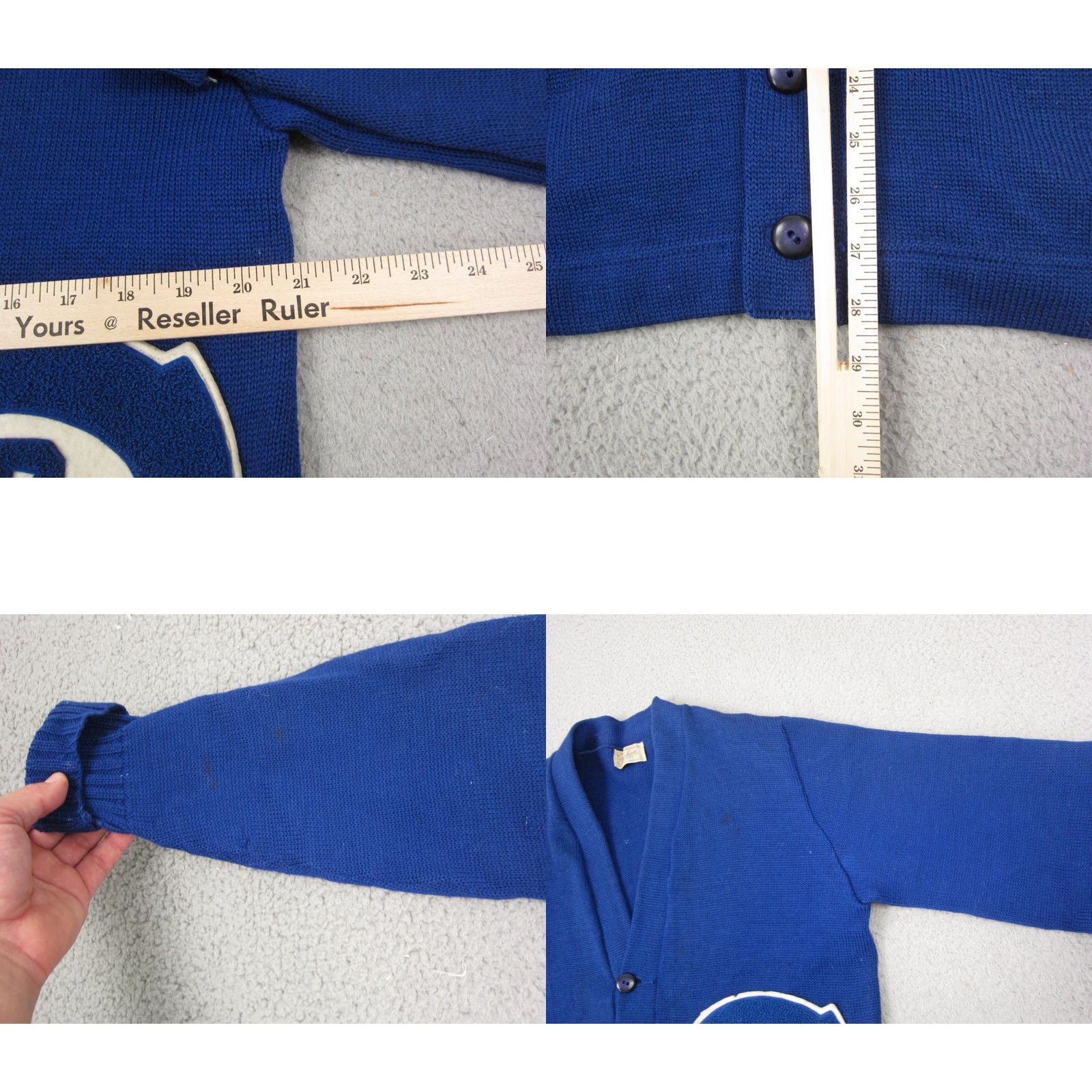 Vintage VINTAGE Dehen Mens Cardigan Sweater Wool 40 Blue Logo Button Knit 80s 90s Casual Mens Size US L / EU 52-54 / 3 - 9 Thumbnail