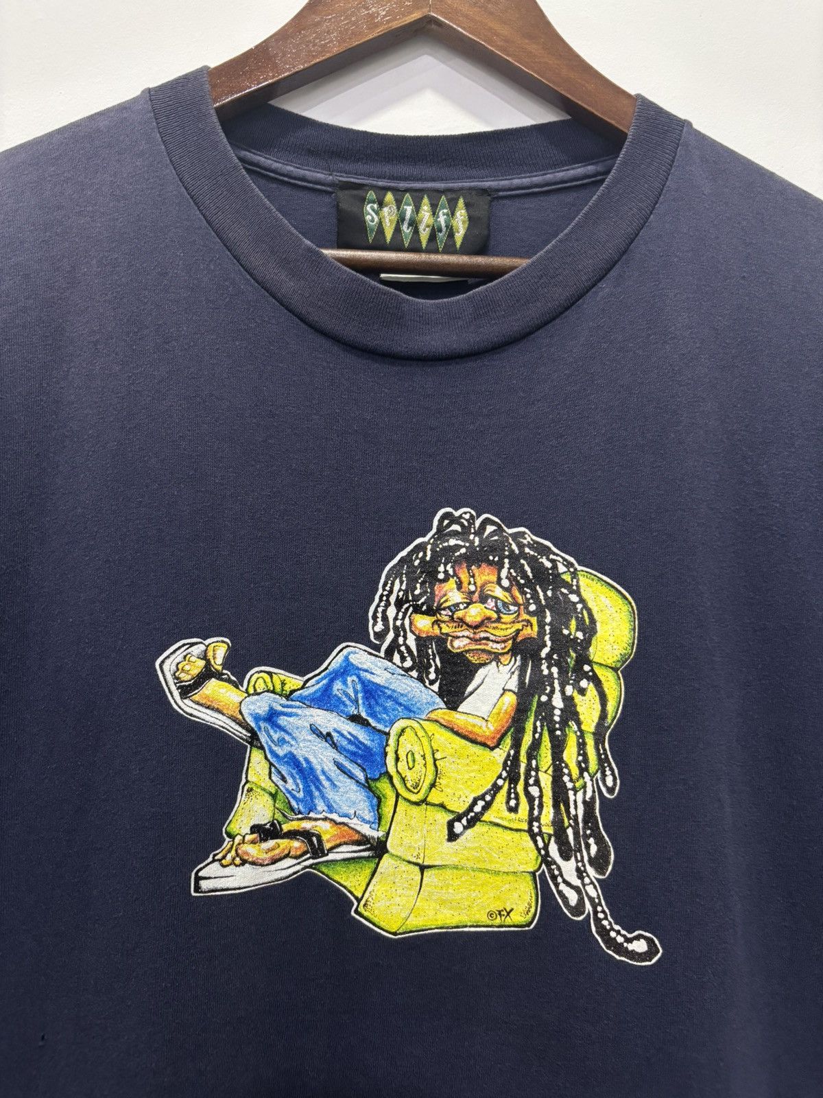 Vintage Vintage Spliff Rasta Man Tshirt Size US L / EU 52-54 / 3 - 3 Thumbnail