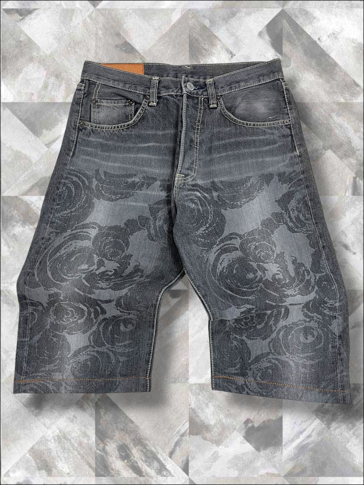 Hysteric Glamour Vintage Japan Designer BYEMRT.Paris Art Flower Short Denim Size US 28 / EU 44 - 1 Thumbnail