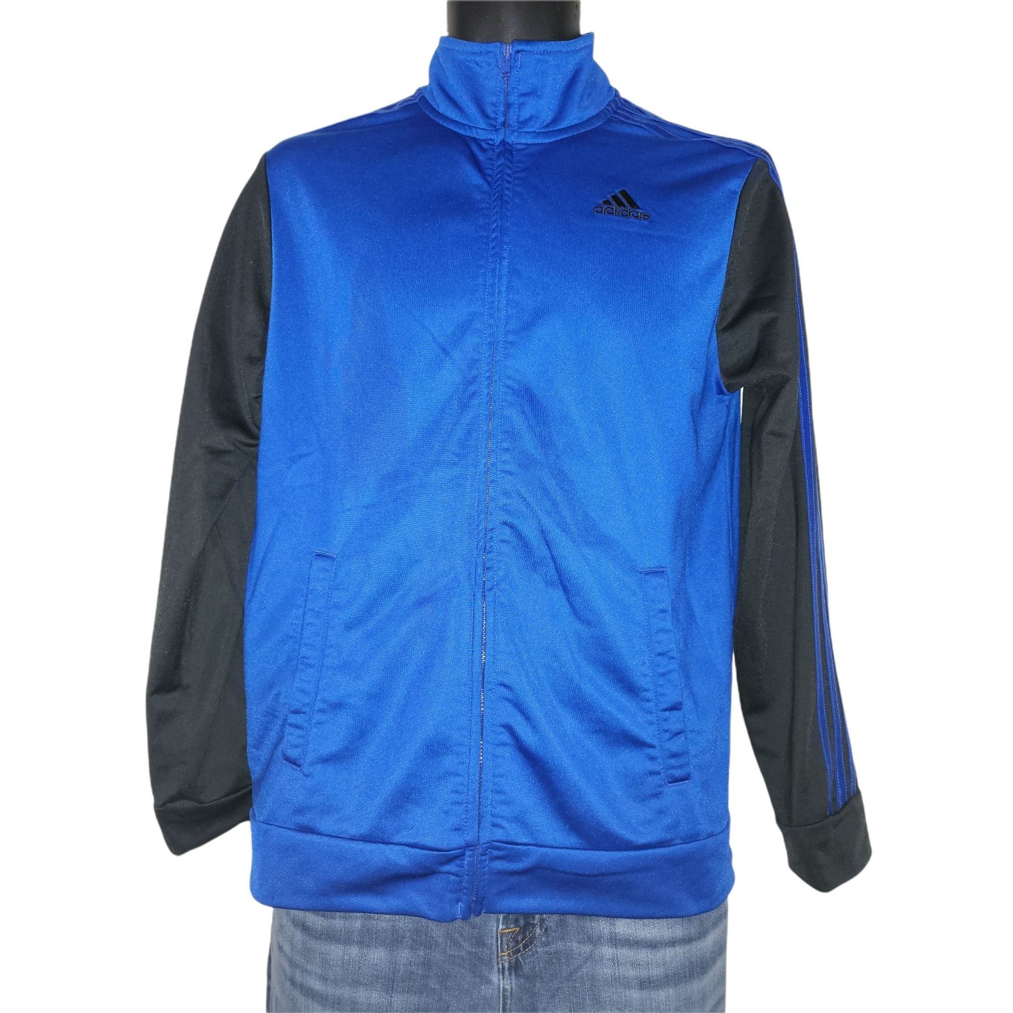 Adidas Adidas Blue Long Sleeve Striped Sz XL 18 / 20 Track Jacket W Size XL / US 12-14 / IT 48-50 - 1 Preview