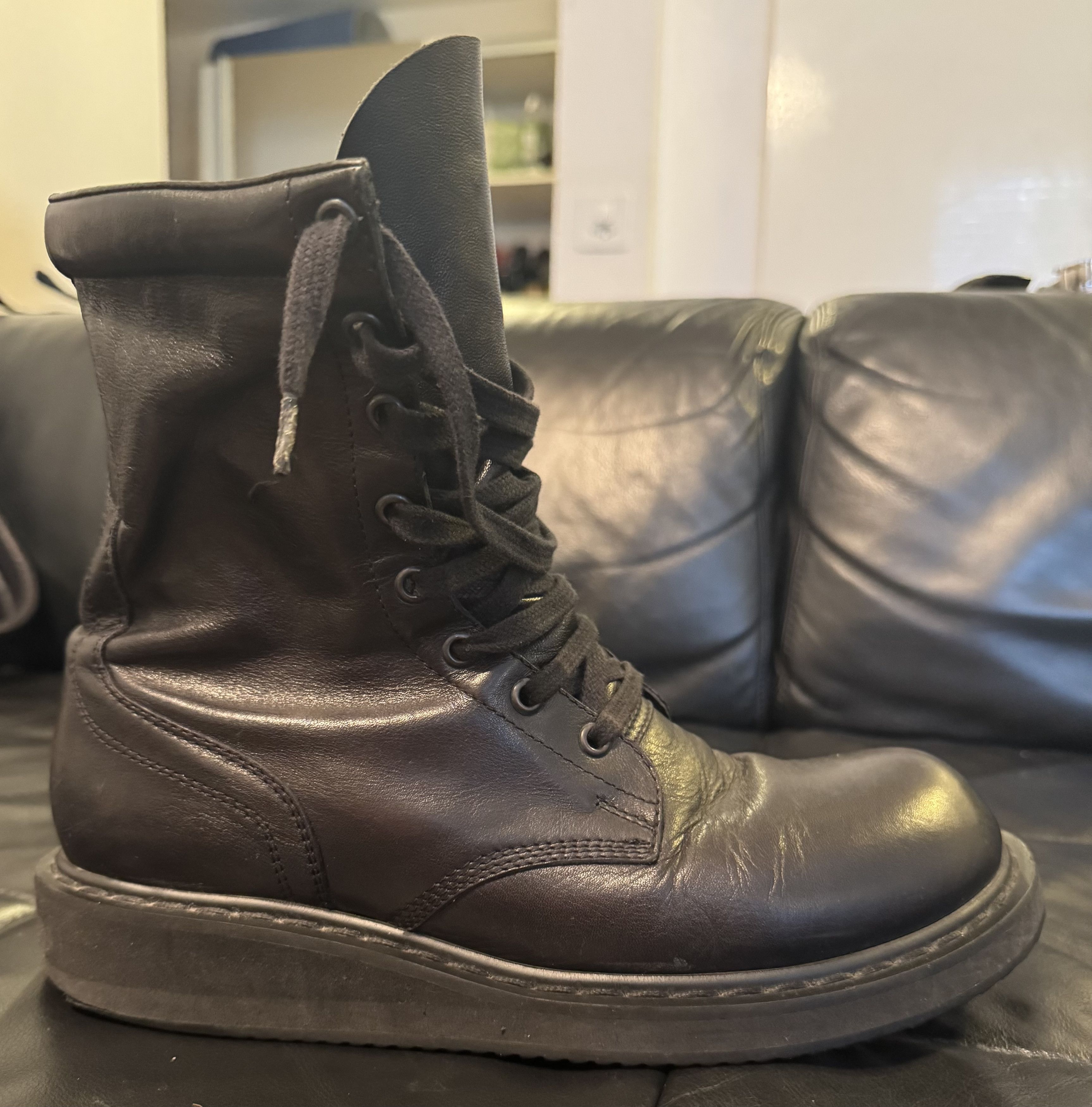 Rick Owens Anfibio Combat Boots Size US 7 / EU 40 - 3 Thumbnail