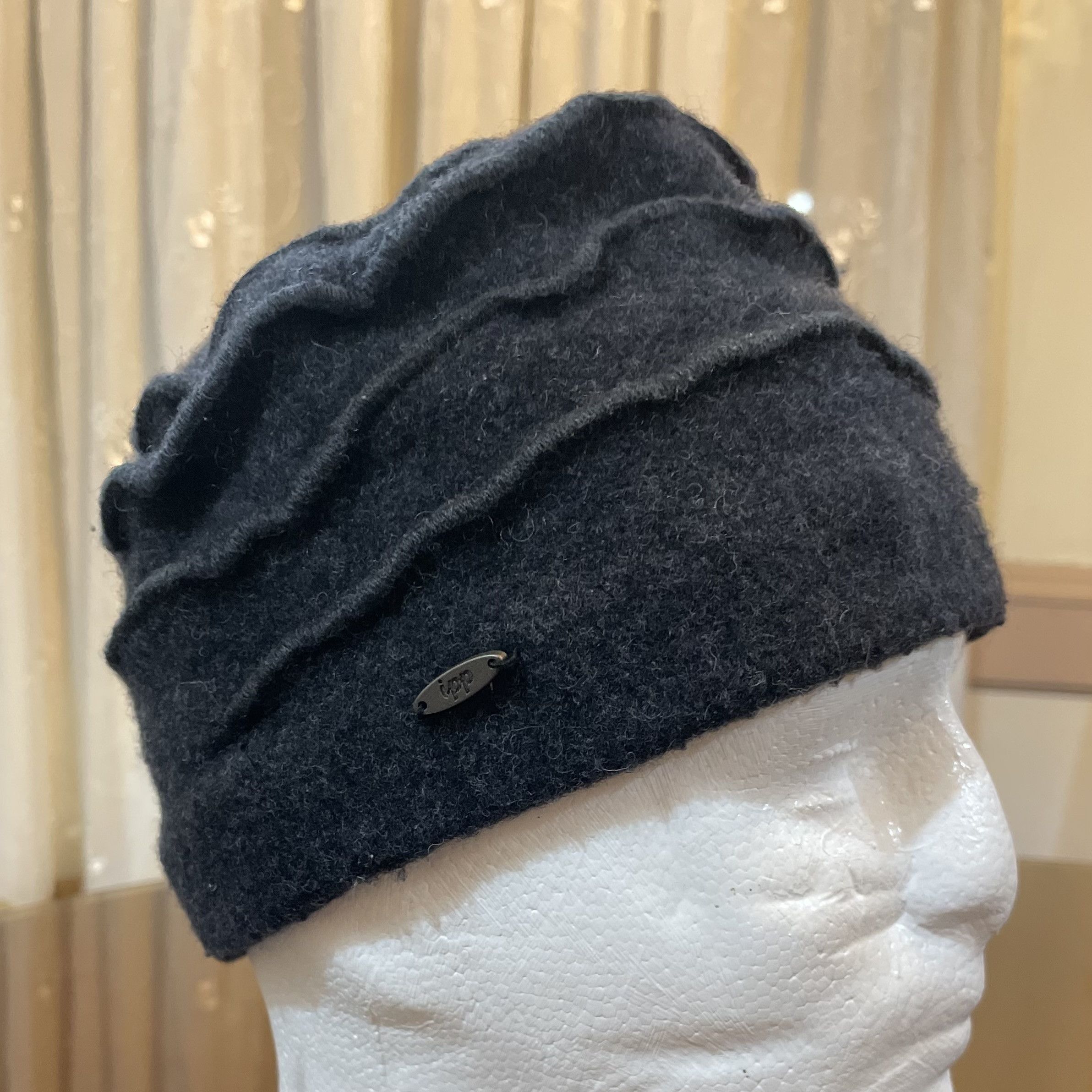 Other IPP Wool Beret Hat - Dark Gray Size ONE SIZE - 3 Thumbnail