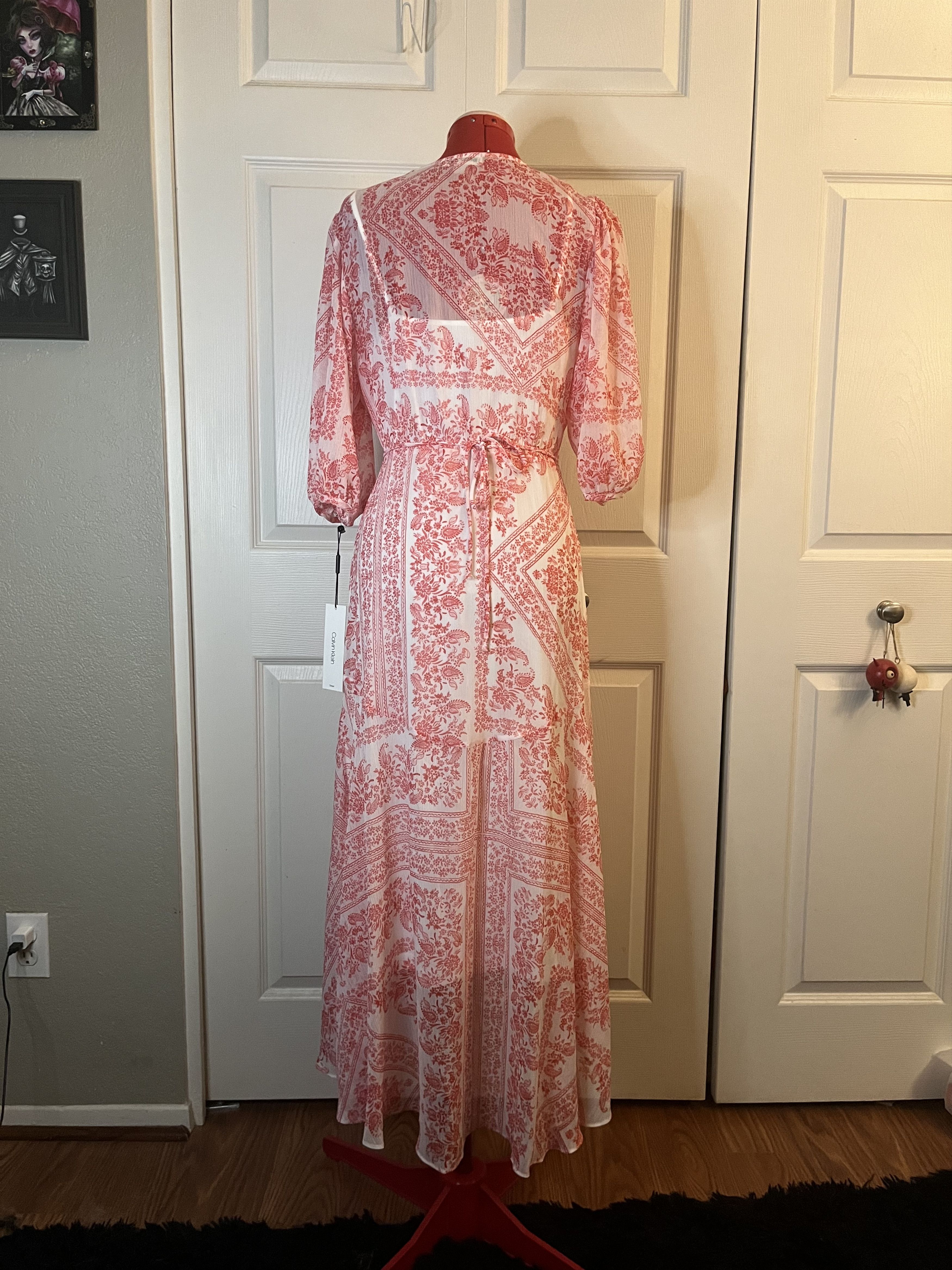 Calvin Klein NWT Calvin Klein Chiffon Wrap Dress size 12 Size XL / US 12-14 / IT 48-50 - 2 Thumbnail
