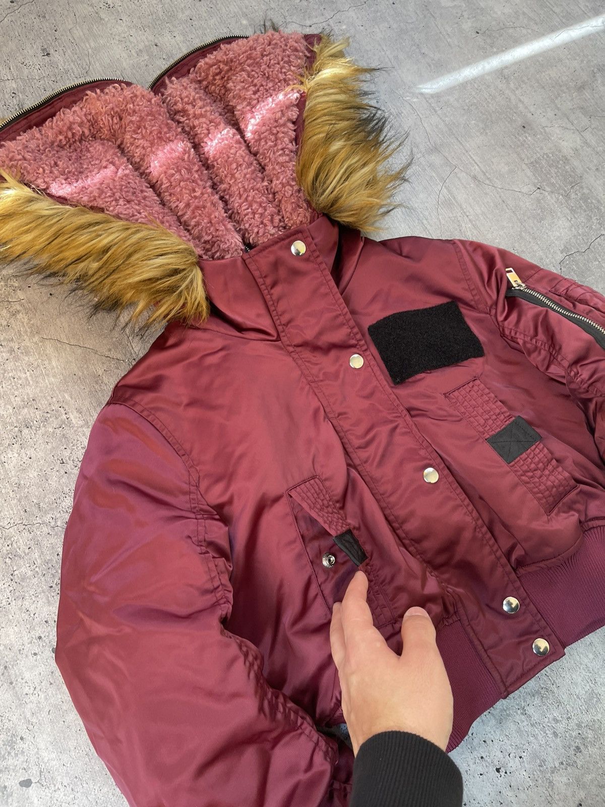 Diesel × Japanese Brand Diesel Rick Owens Style Puffer Bomber Jacket Fur Hood Size US XXS / EU 40 - 5 Thumbnail