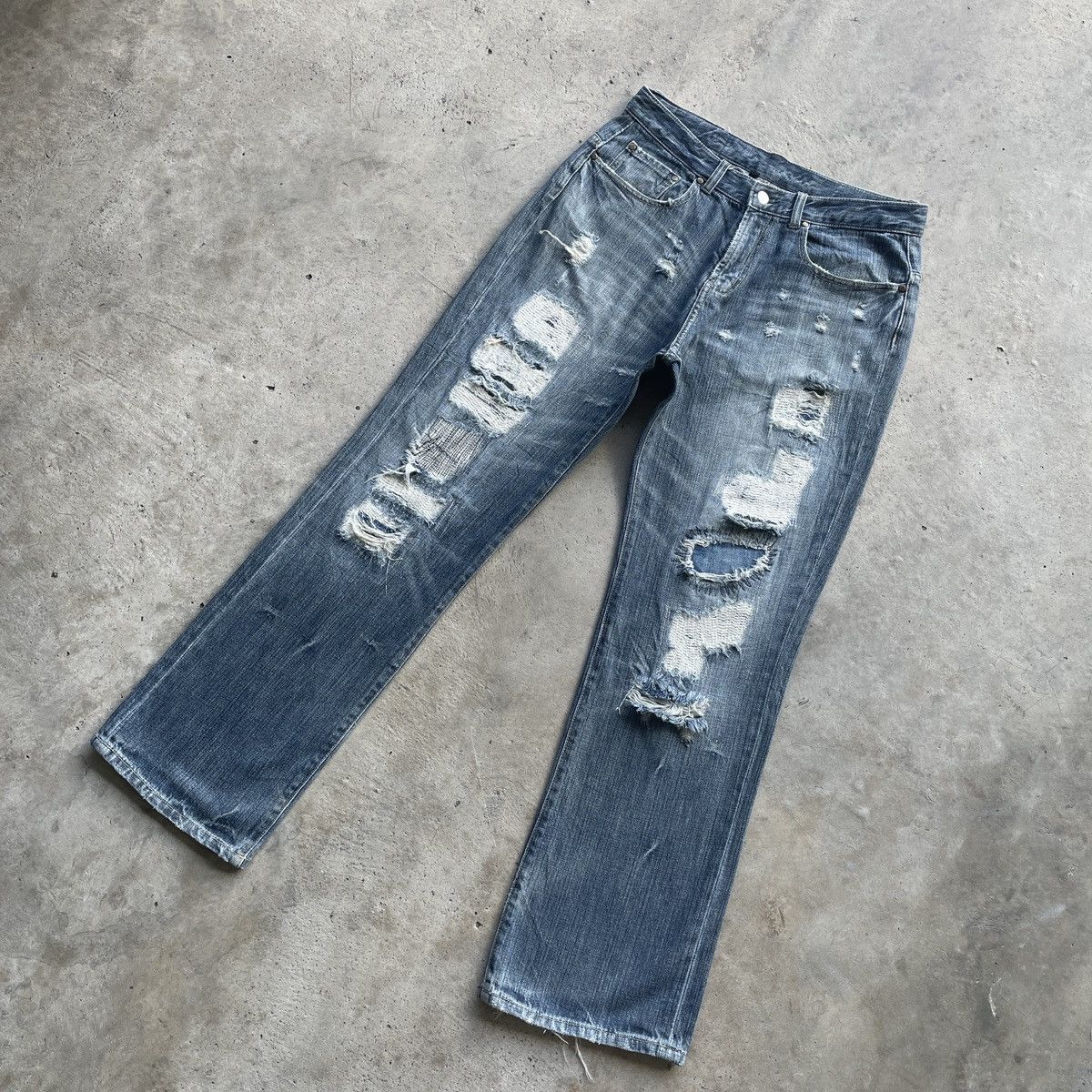 Vintage Vintage Schemer Faded Japan Distressed Jeans Denim Pants W32 Size US 32 / EU 48 - 2 Thumbnail