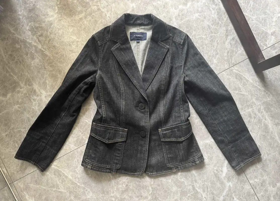 Burberry Burberry Black Cotton Blend Women's Jacket Size M / US 6-8 / IT 42-44 - 1 Thumbnail