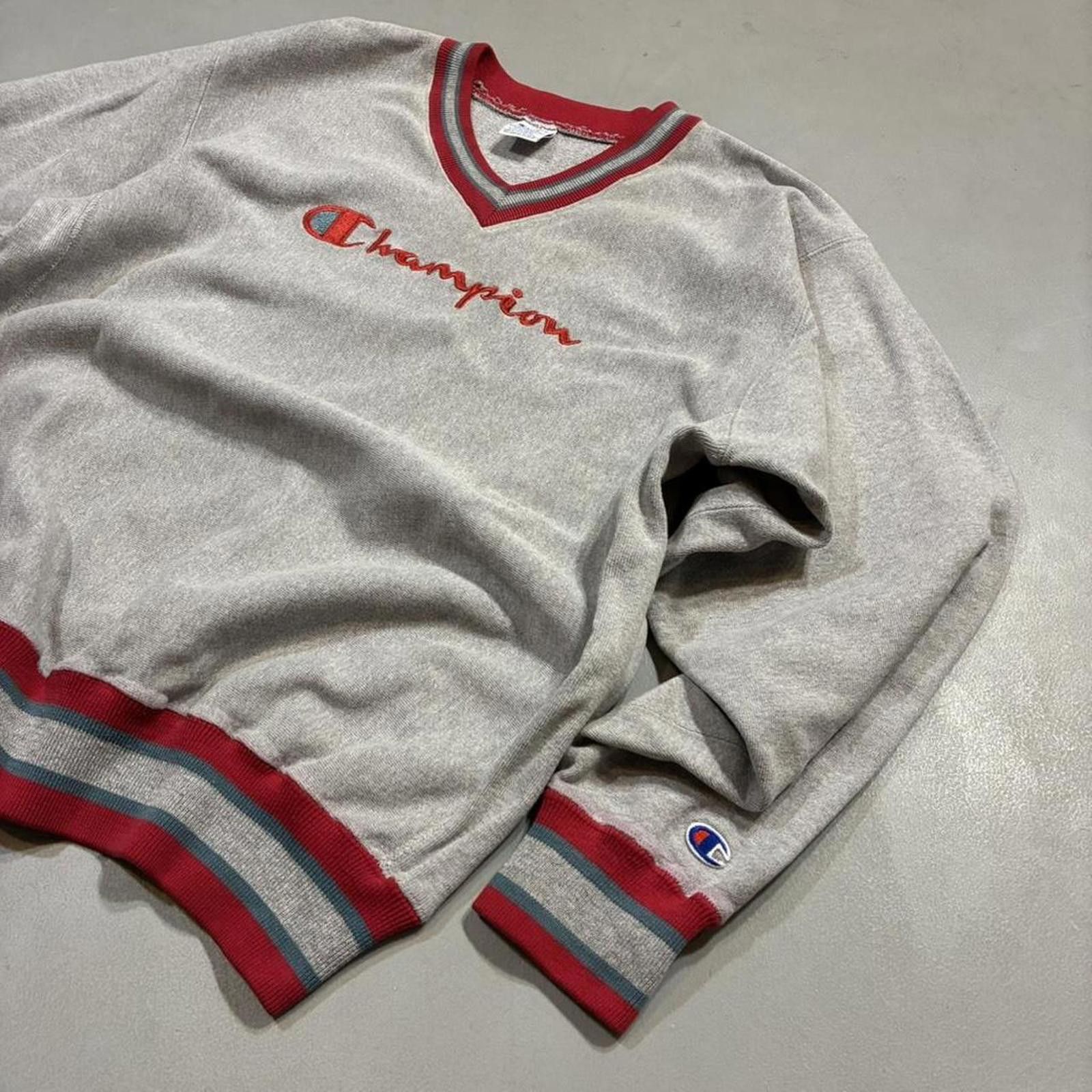 Champion Vintage 90s Mens Champion Reverse-Weave Ringer Sweatshirt Size US XL / EU 56 / 4 - 2 Thumbnail