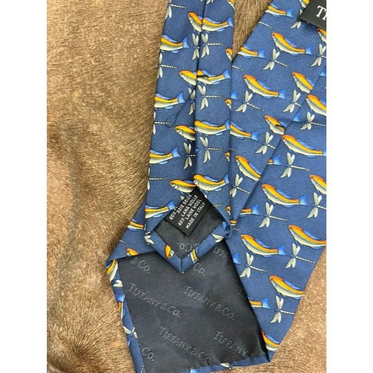 Tiffany & Co. Tiffany and Co Silk Dragonfly Sea Bass Fishermans Tie Size ONE SIZE - 5 Thumbnail