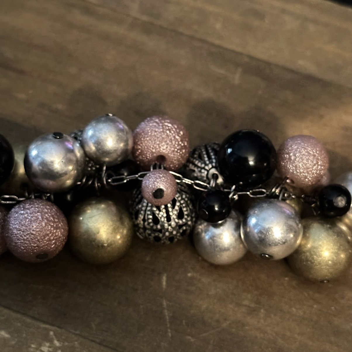 Other Chunky metallic multicolor cluster ball bead bracelet Size ONE SIZE - 3 Thumbnail