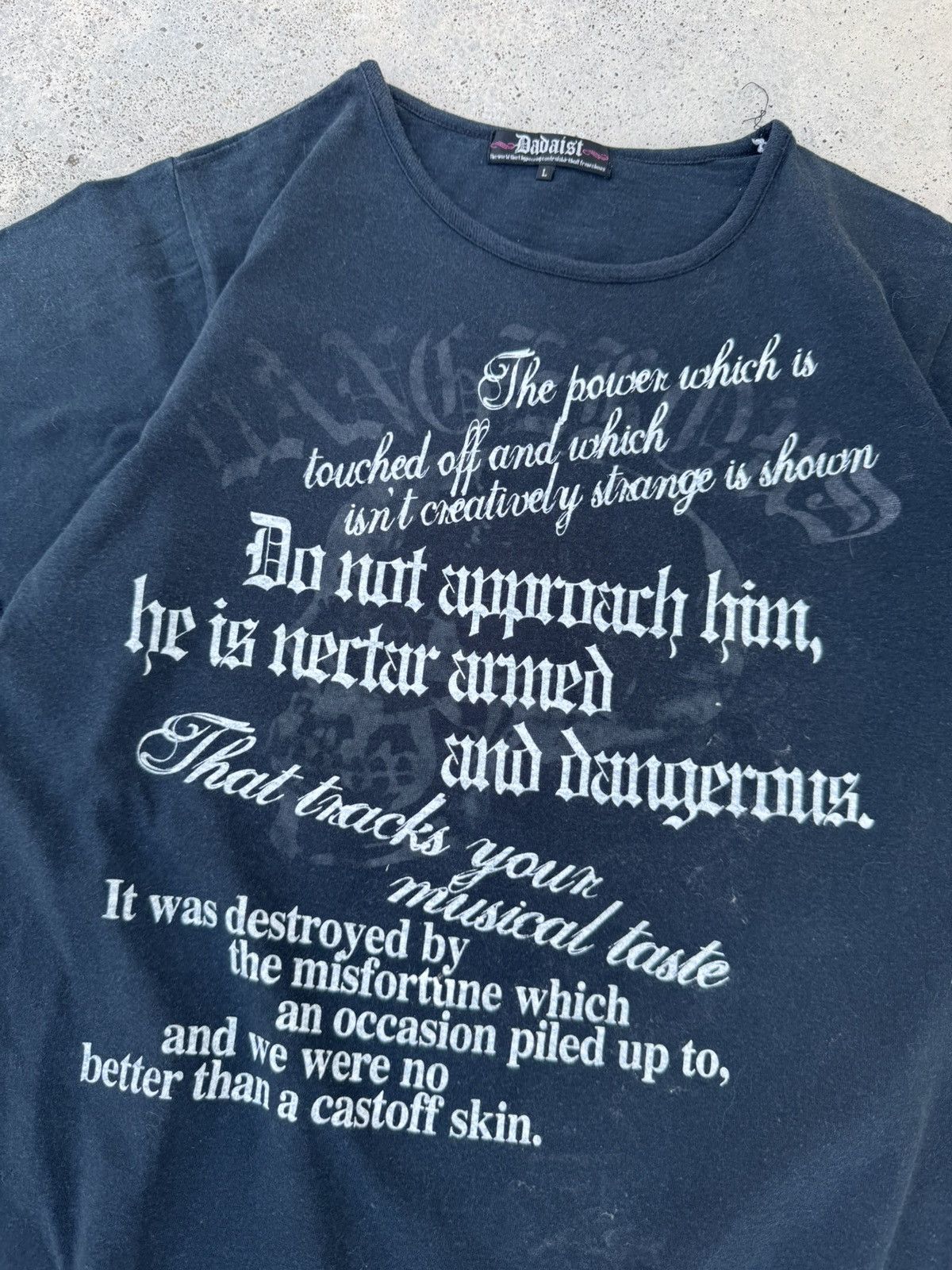 If Six Was Nine Gothic Dadaist Skull Poems ifsixwasnine Styled Grunge Tees Size S / US 4 / IT 40 - 2 Thumbnail