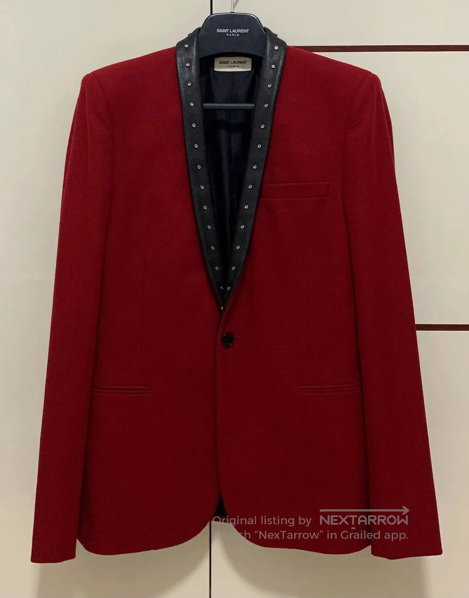 Saint Laurent Paris Saint Laurent SLP 13FW Red Studded Blazer. Size US S / EU 44-46 / 1 - 1 Thumbnail