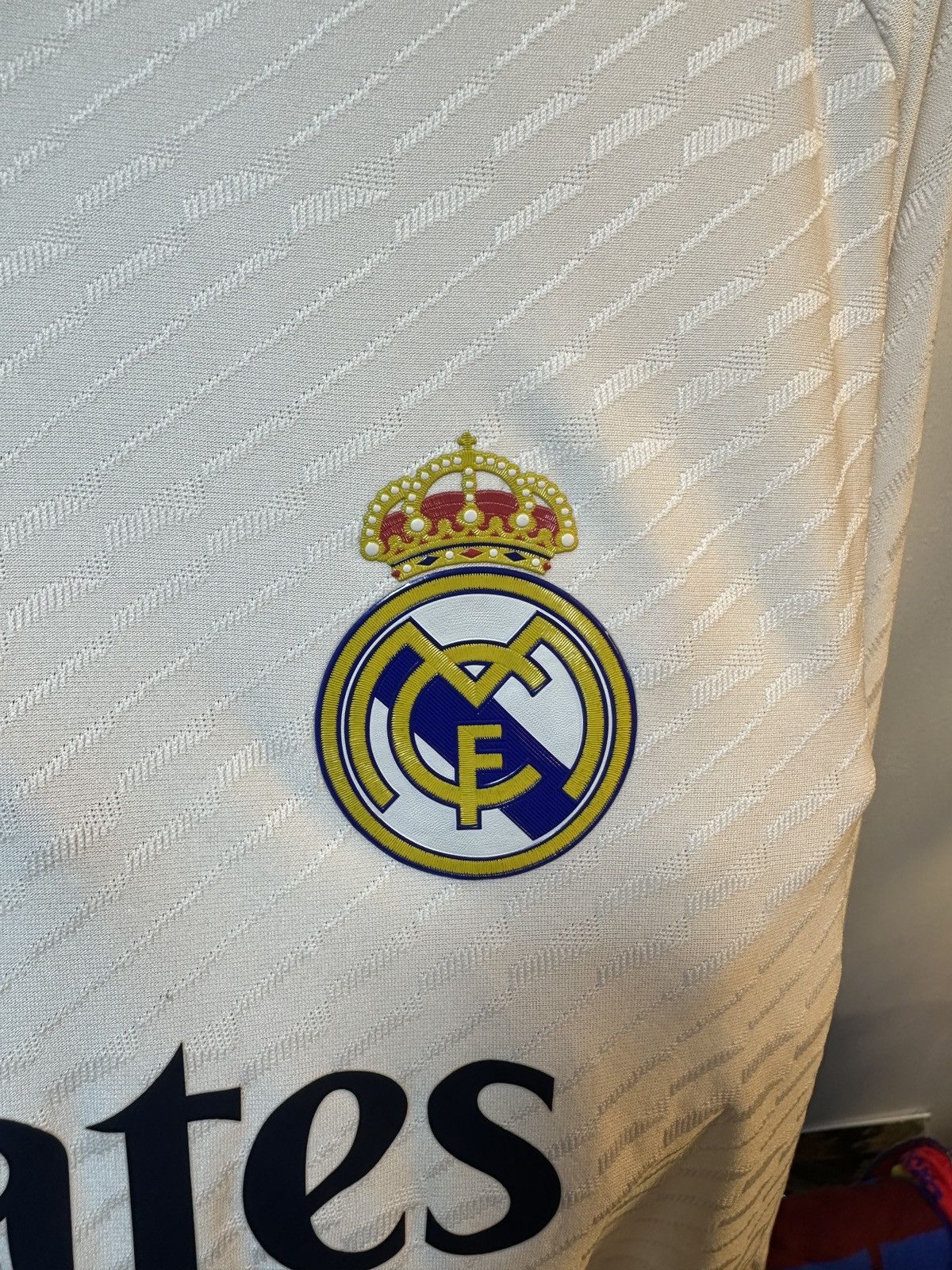 Adidas 2023-2024 RealMadridLongSleevesHomeKitPlayerVersionBECKHAM23 Size US XXL / EU 58 / 5 - 14 Thumbnail