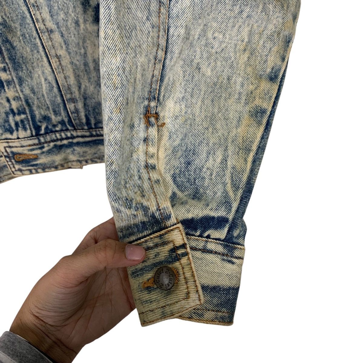 Vintage 90's MECHLIN Stone Wash Trucker Denim Jacket #2498-C112 Size US M / EU 48-50 / 2 - 13 Thumbnail