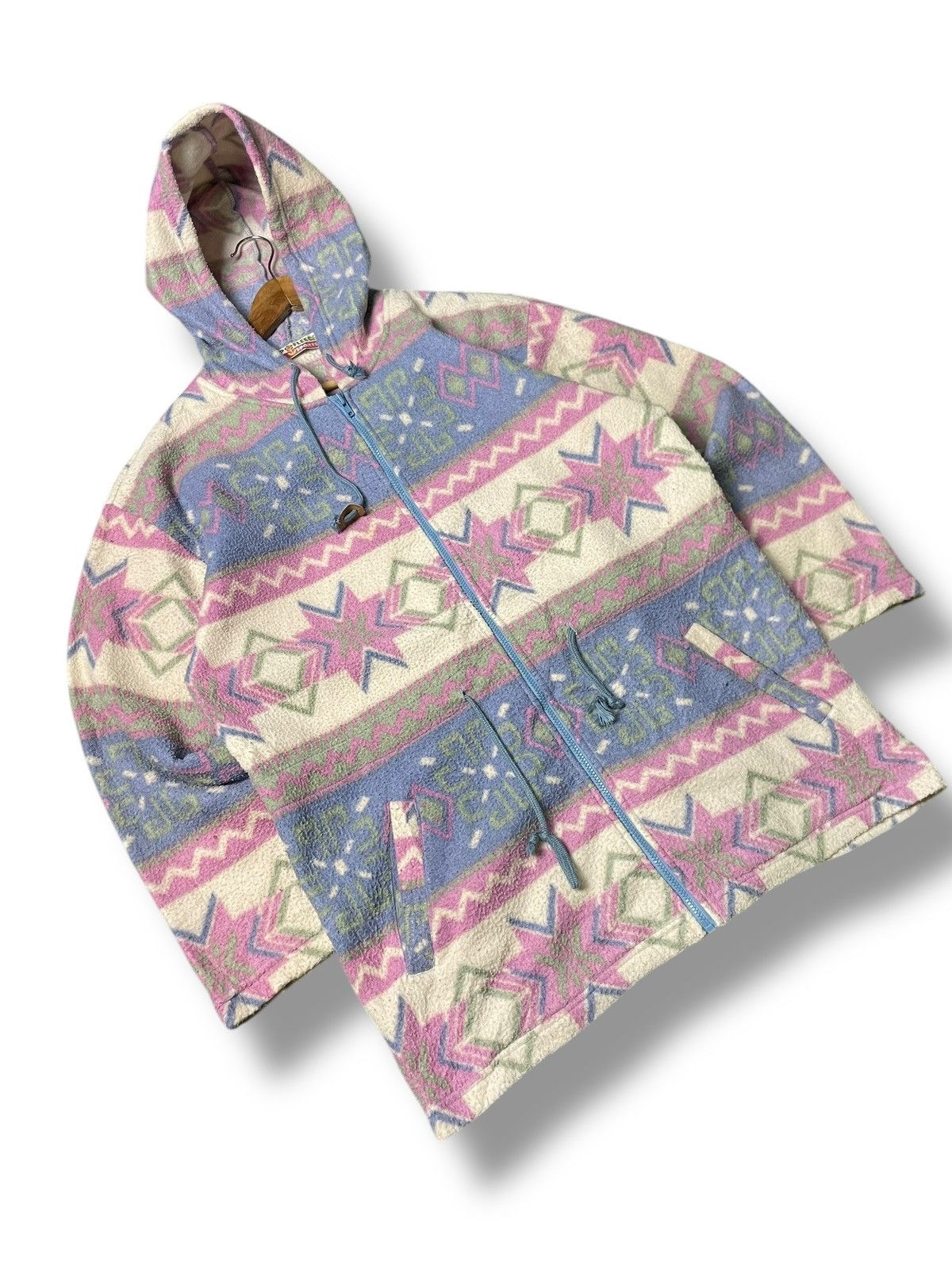 Japanese Brand × Vintage C.P Fleece Sports Abstract Pattern Hoodies (66) Size US S / EU 44-46 / 1 - 2 Thumbnail