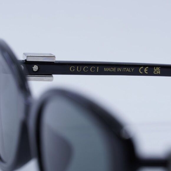 Gucci 🕶️ New Gucci GG1684SA 002 Sunglasses - Shiny Black Frame Size ONE SIZE - 7 Thumbnail