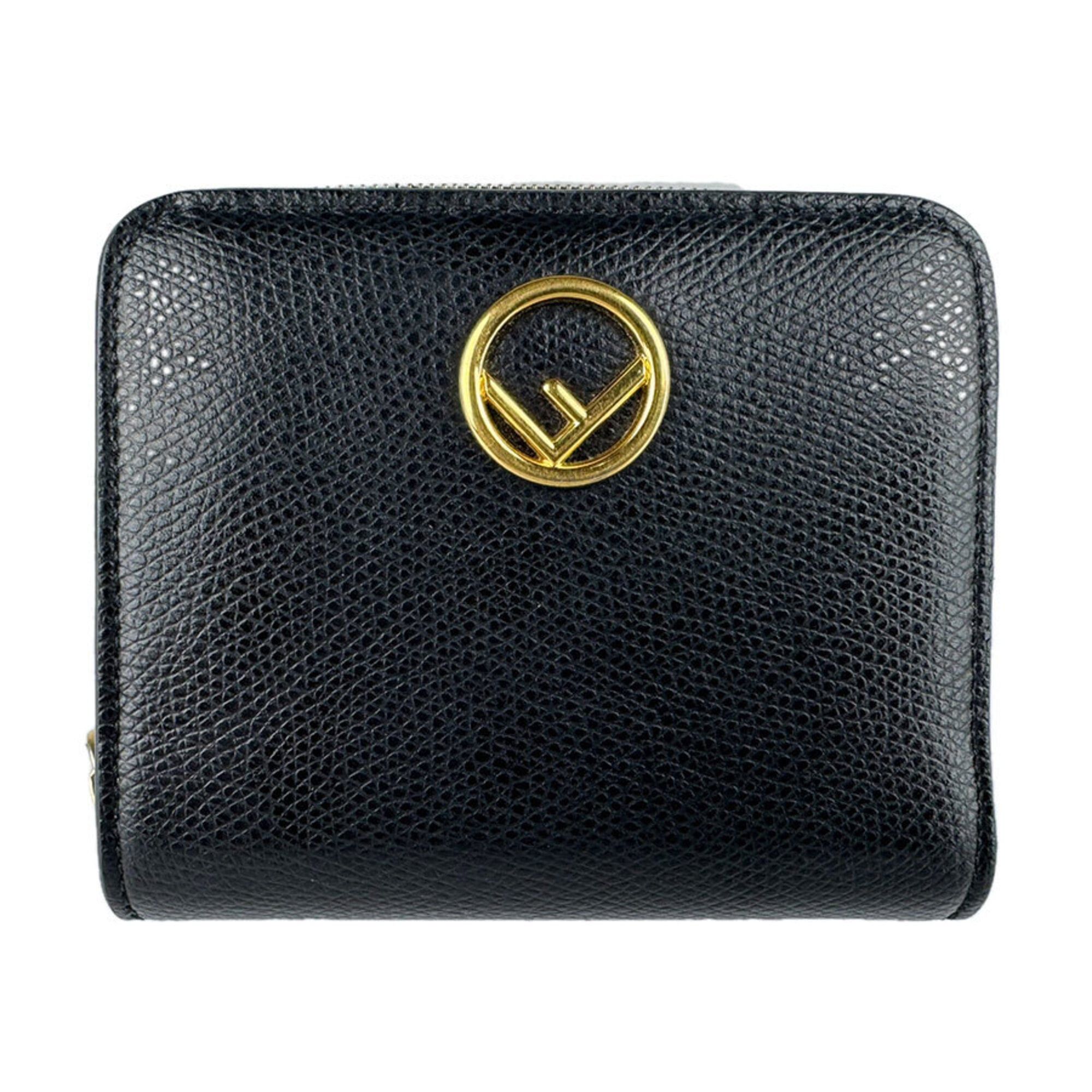 Fendi Fendi Bi-fold Wallet F's Leather Black Women's 8M0407-A18B Free Shipping z9159 Size ONE SIZE - 1 Thumbnail