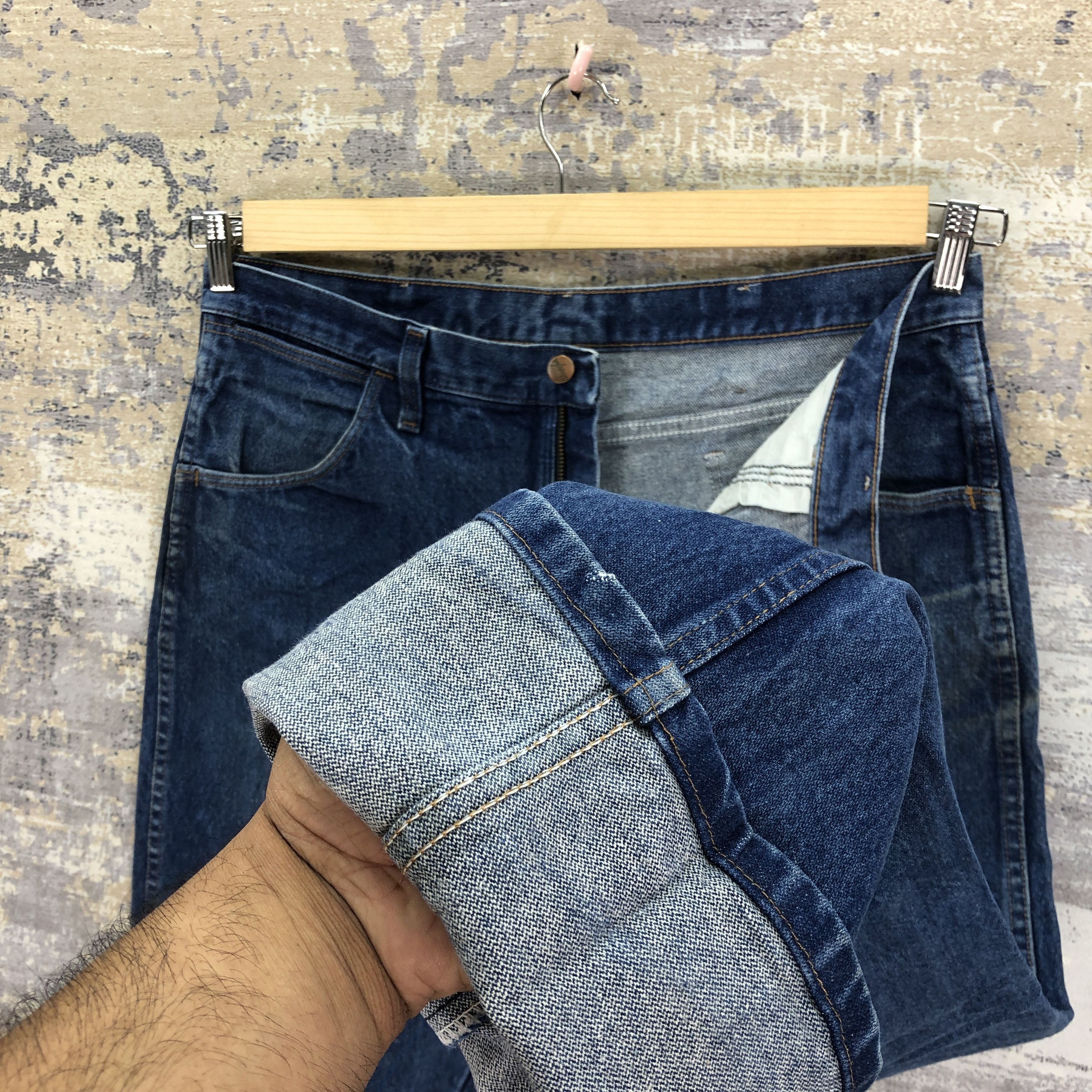 Wrangler Vintage 70s Wrangler Flare Light Wash Distressed Jeans Size US 36 / EU 52 - 8 Thumbnail