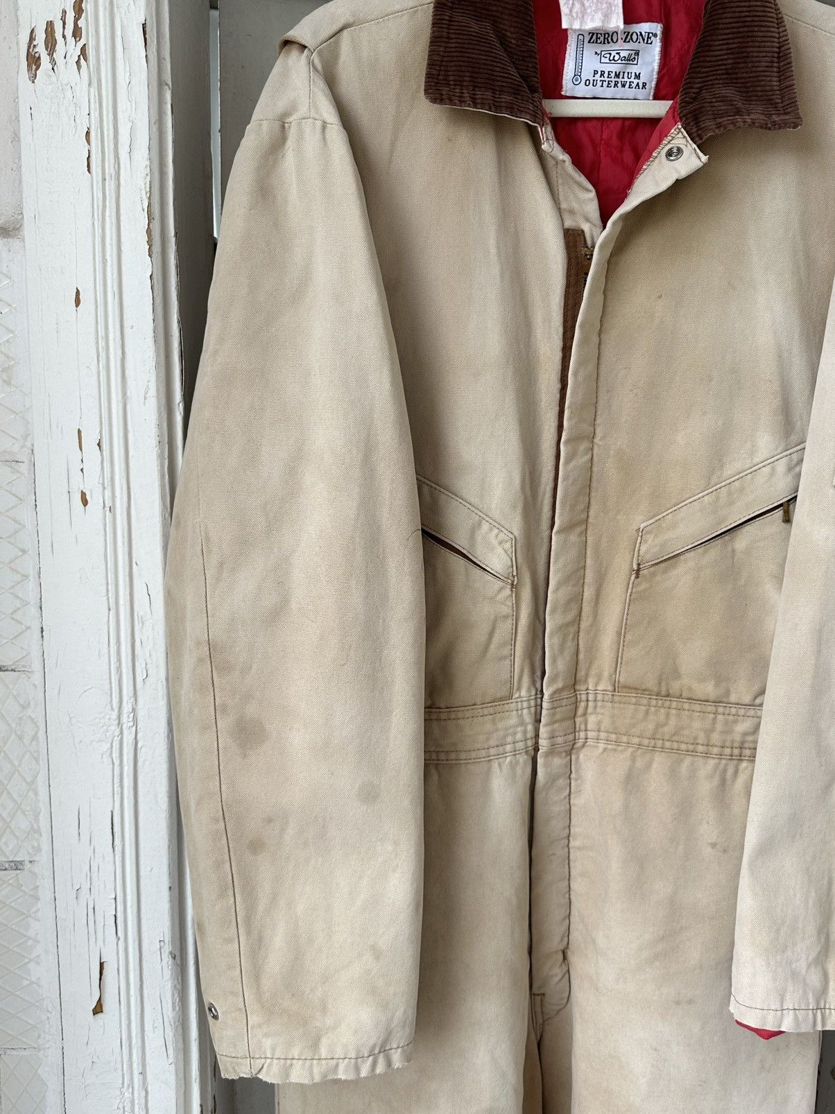 Carhartt Vintage Carhartt Style Beige Worn Carpenter Men’s Overalls Size US 34 / EU 50 - 8 Thumbnail