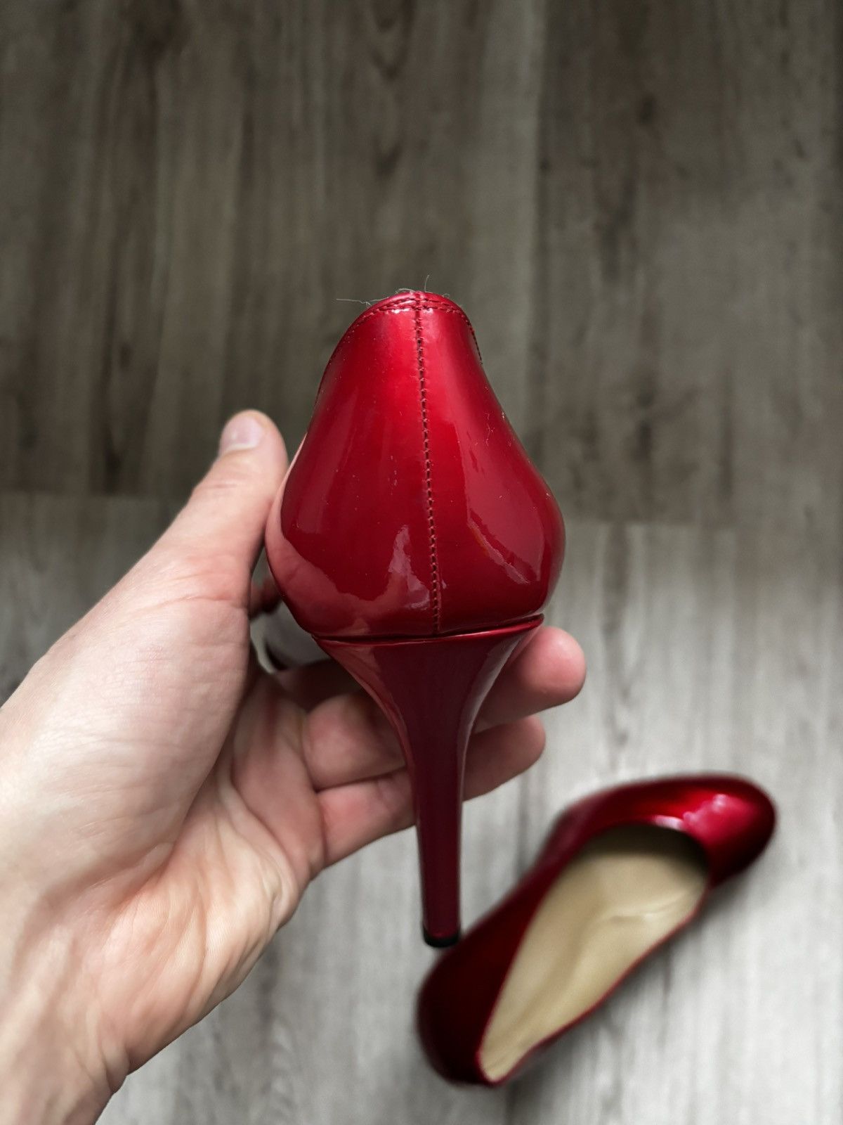 Stuart Weitzman Stuart Weitzman Red Patent Leather Platform Heels Minor Flaw Size US 9 / IT 39 - 24 Thumbnail