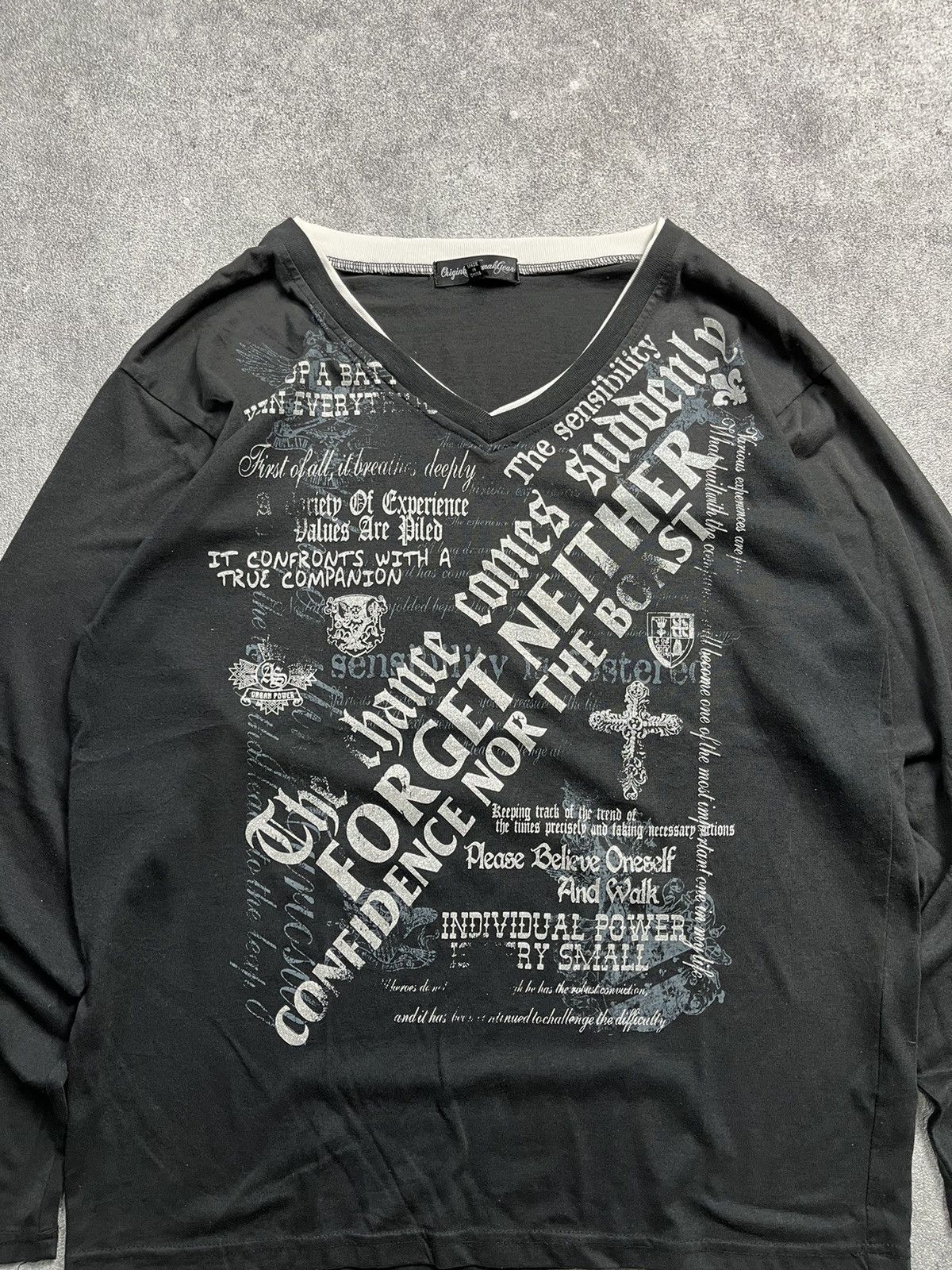 If Six Was Nine × Japanese Brand × Le Grande Bleu (L.G.B.) 2000s Japanese Poem Remake Gear LS Size US M / EU 48-50 / 2 - 2 Thumbnail