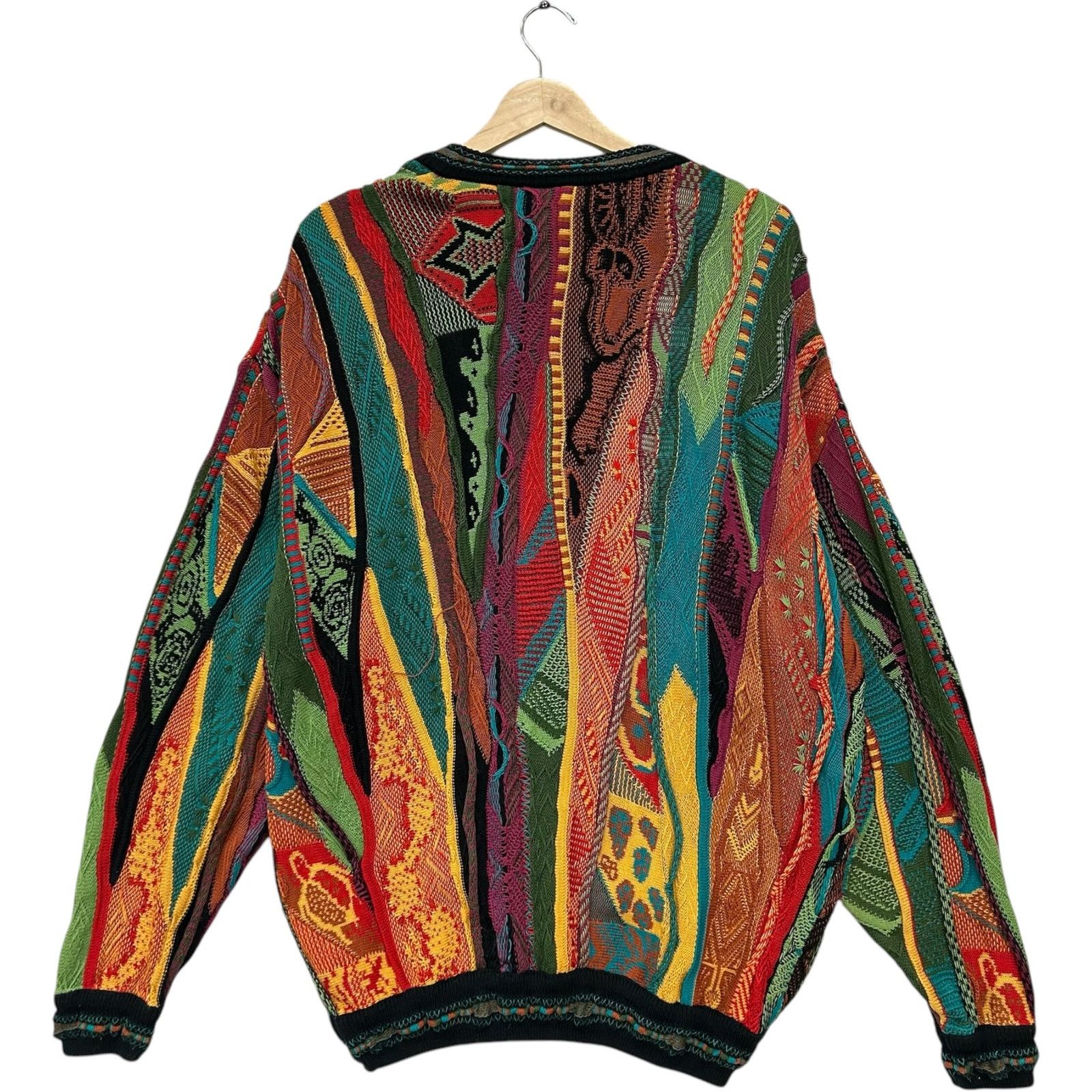Vintage Vintage Carlo Alberto 3D Knit Cardigan Sweater 90s Large Size US L / EU 52-54 / 3 - 5 Thumbnail