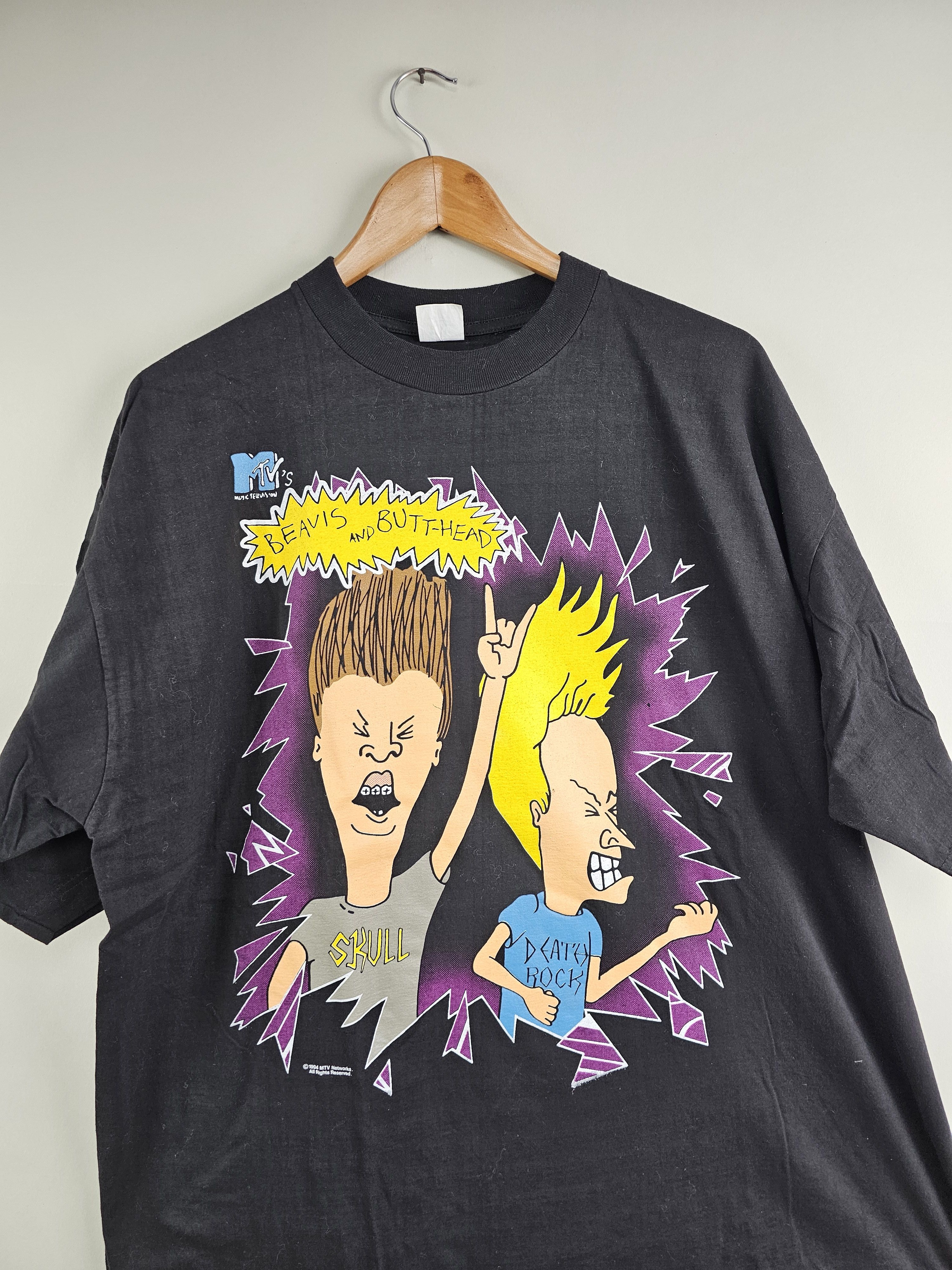 Band Tees × Mtv × Vintage 1994 Beavis and Butthead Metalheads XL 23" 29" Size US XL / EU 56 / 4 - 2 Thumbnail