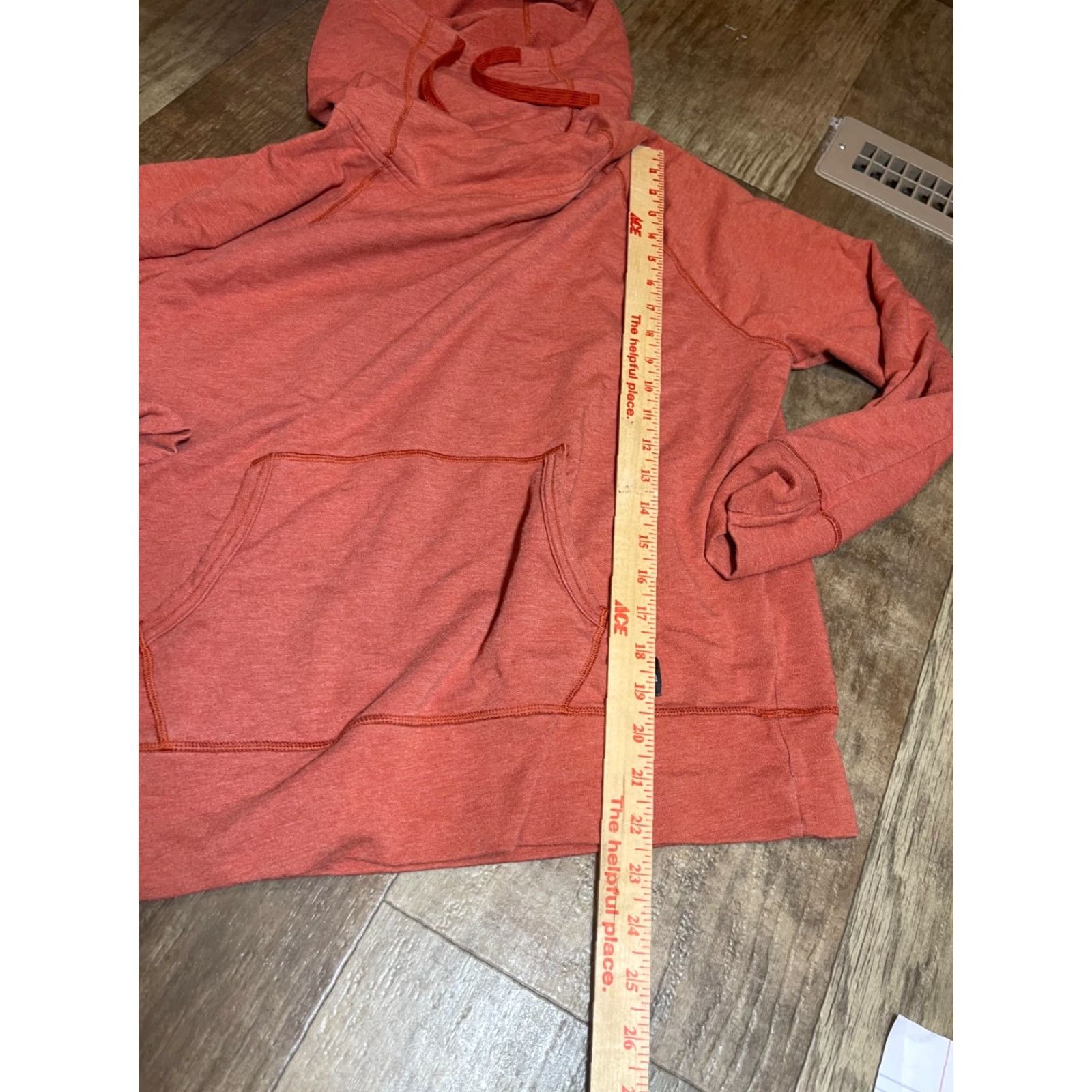 The North Face The North Face Hoodie Sweat Shirt 41" Chest Orange Hooded Pullover Sweatshirt Unisex Adults Womens Regular Fit Casual Activewear Logo Pocket Velcro? Size S / US 4 / IT 40 - 2 Thumbnail