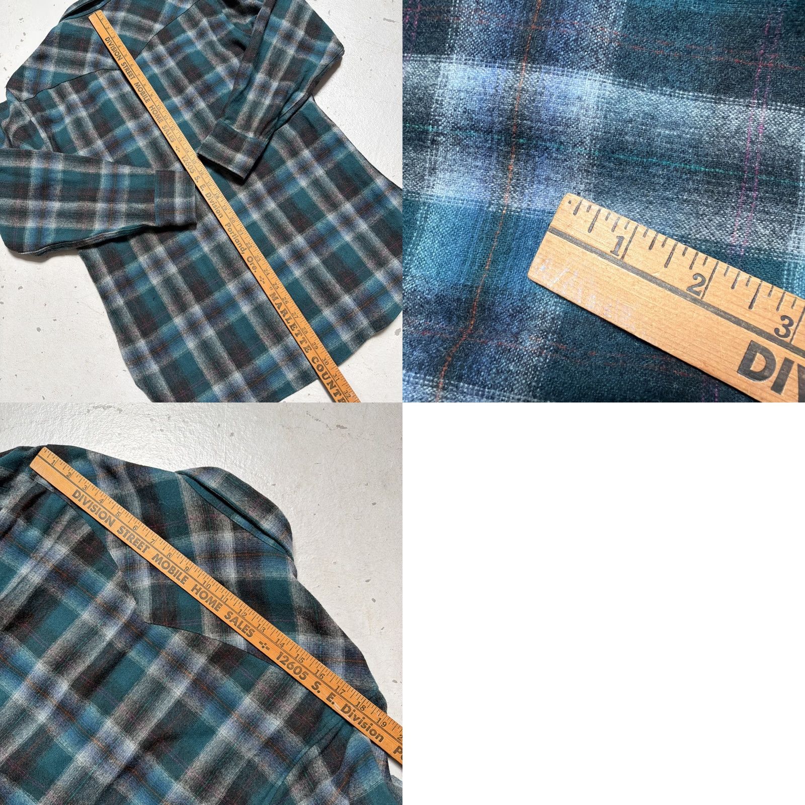 Pendleton Vintage Pendleton High Grade Western Ombre Shadow Plaid Wool Snap Shirt USA M Size US M / EU 48-50 / 2 - 8 Thumbnail