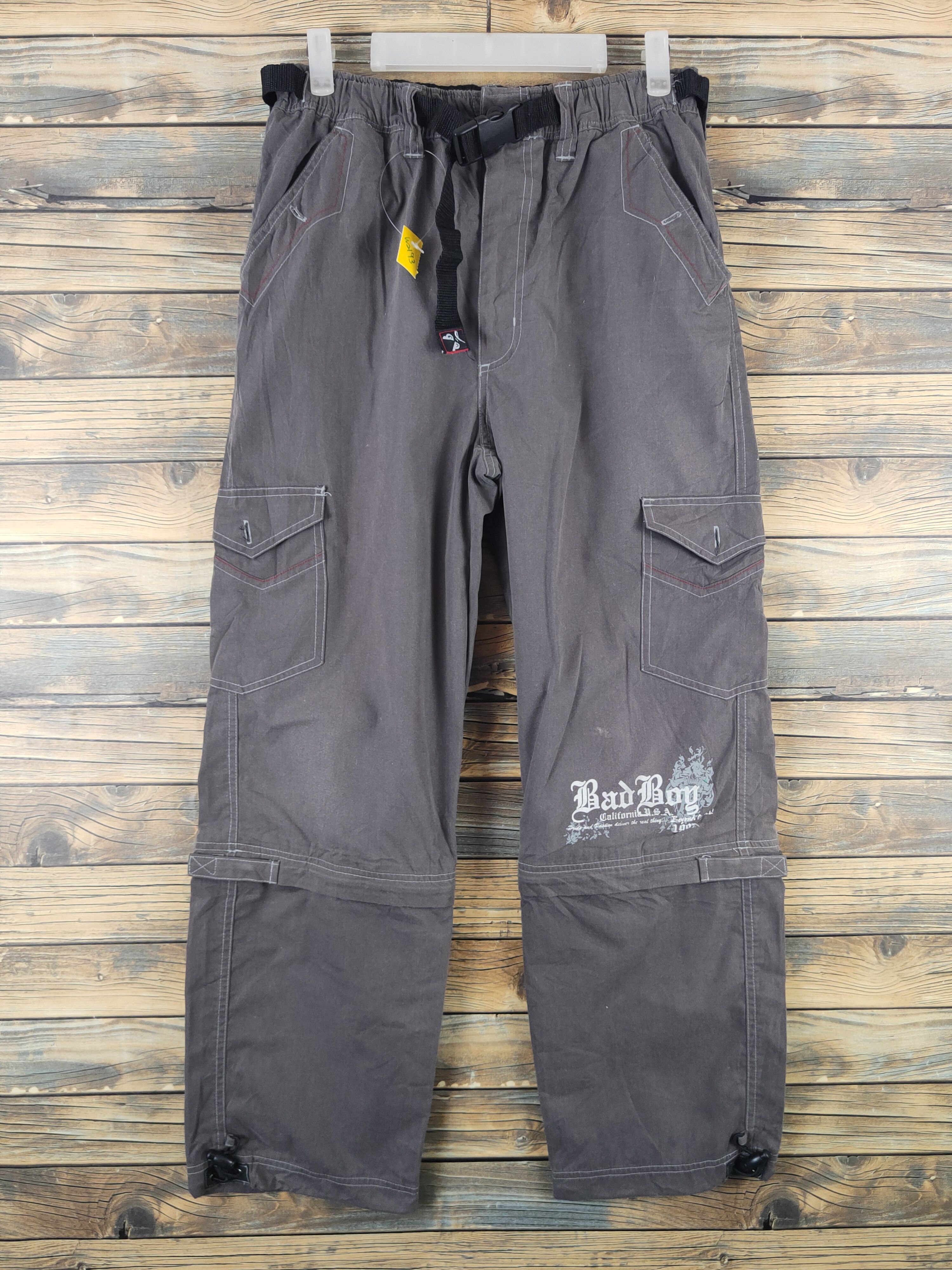 Japanese Brand Bad Boy Dark Gray Multipocket Tactical Cargo Pants #W2193 Size US 31 - 1 Thumbnail