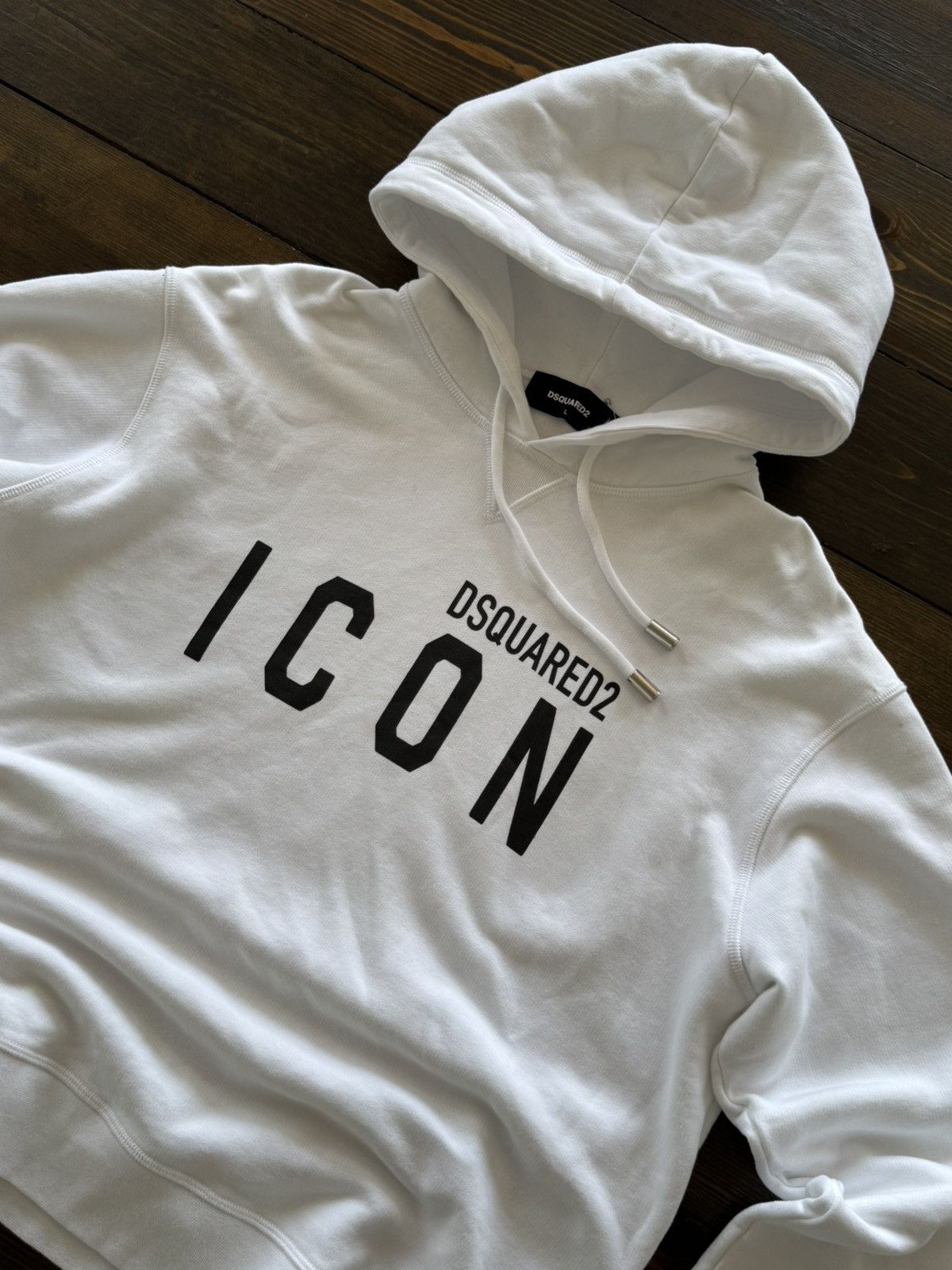 Dsquared2 Dsquared2 00s “Icon” Big Logo Hoodie Size US L / EU 52-54 / 3 - 6 Thumbnail