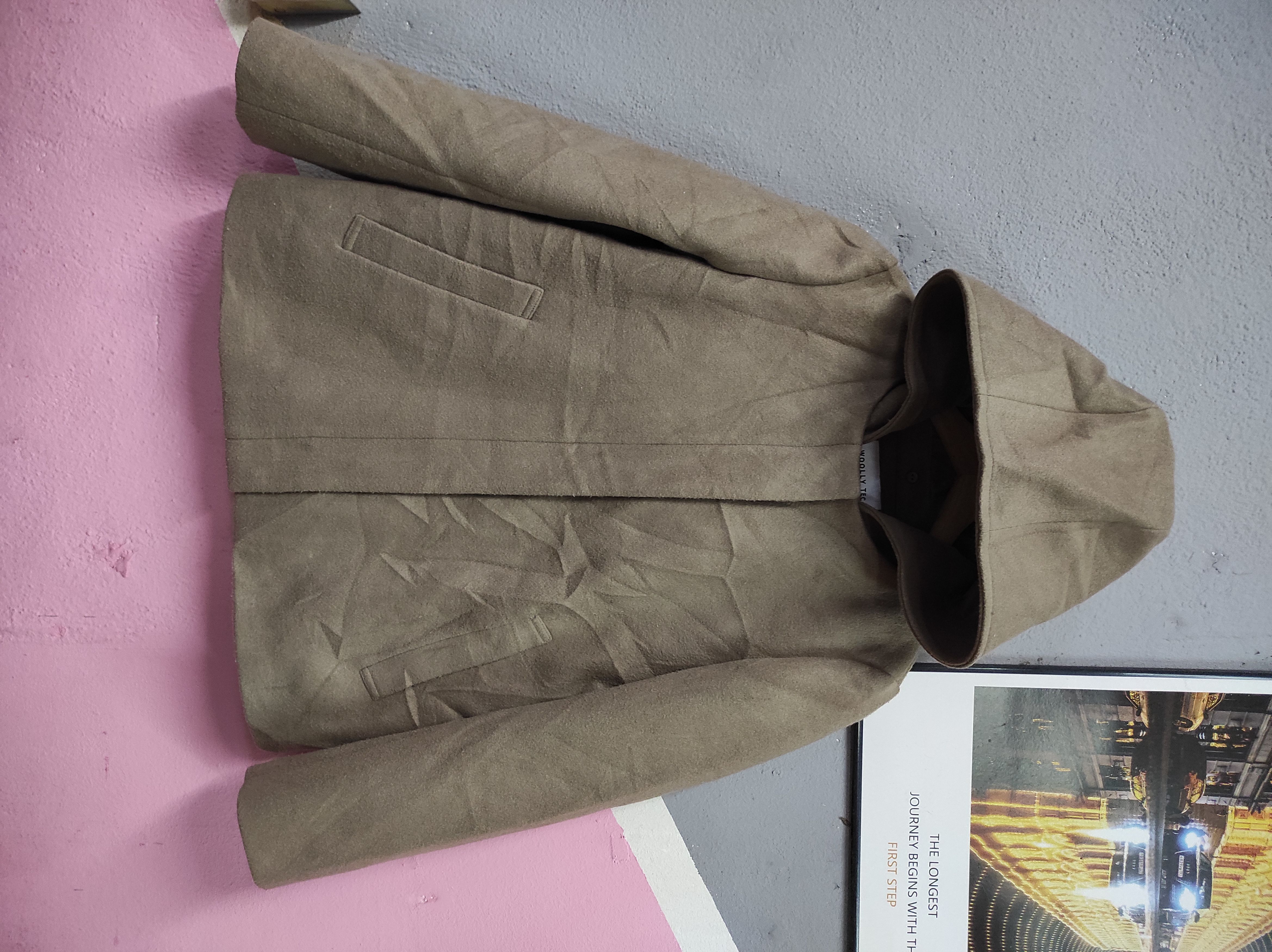 image of Woolly Tec Global Work Crop Jacket Hoodie in Dark Brown, Women's (Size Small)