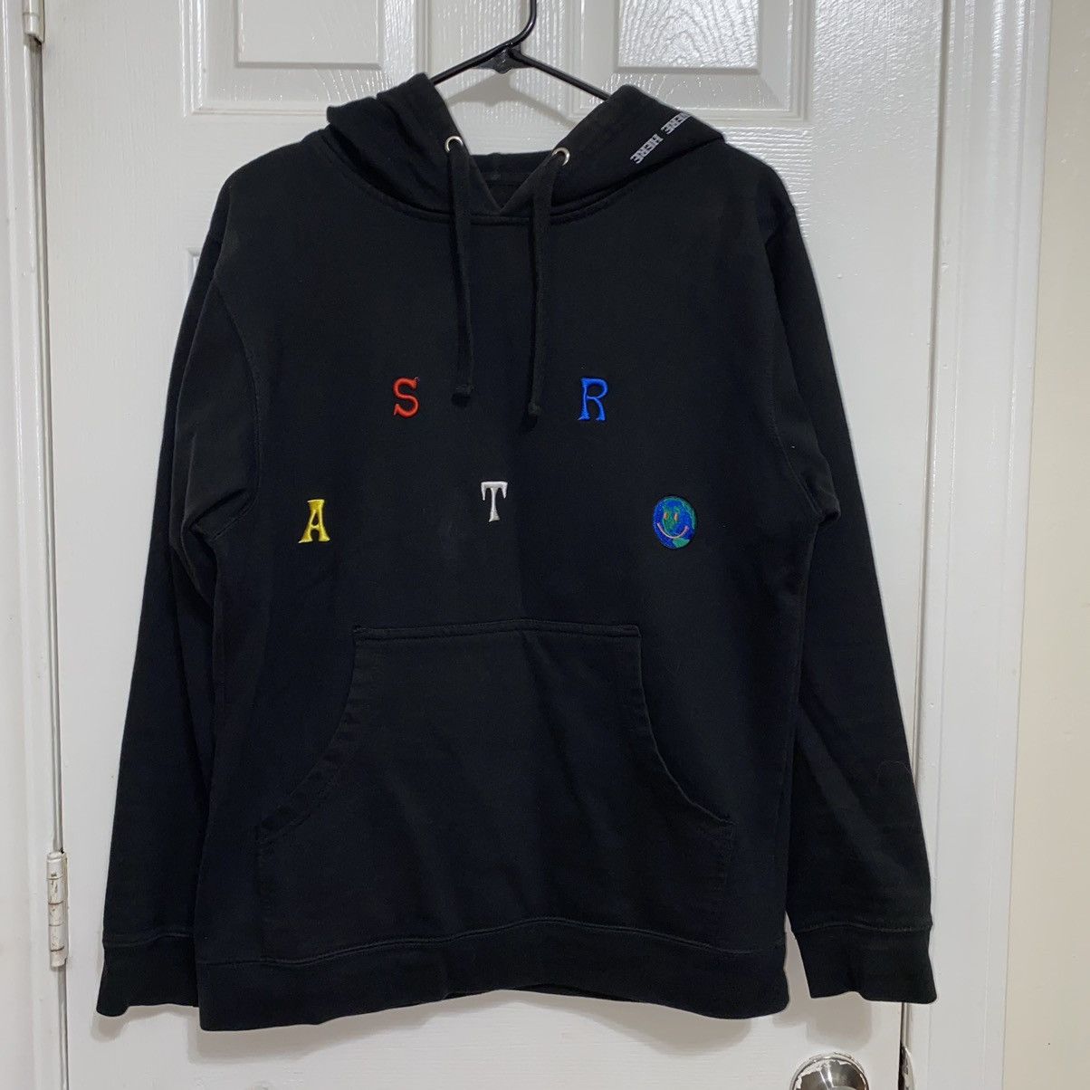 image of Travis Scott Astroworld Hoodie in Black, Men's (Size Small)