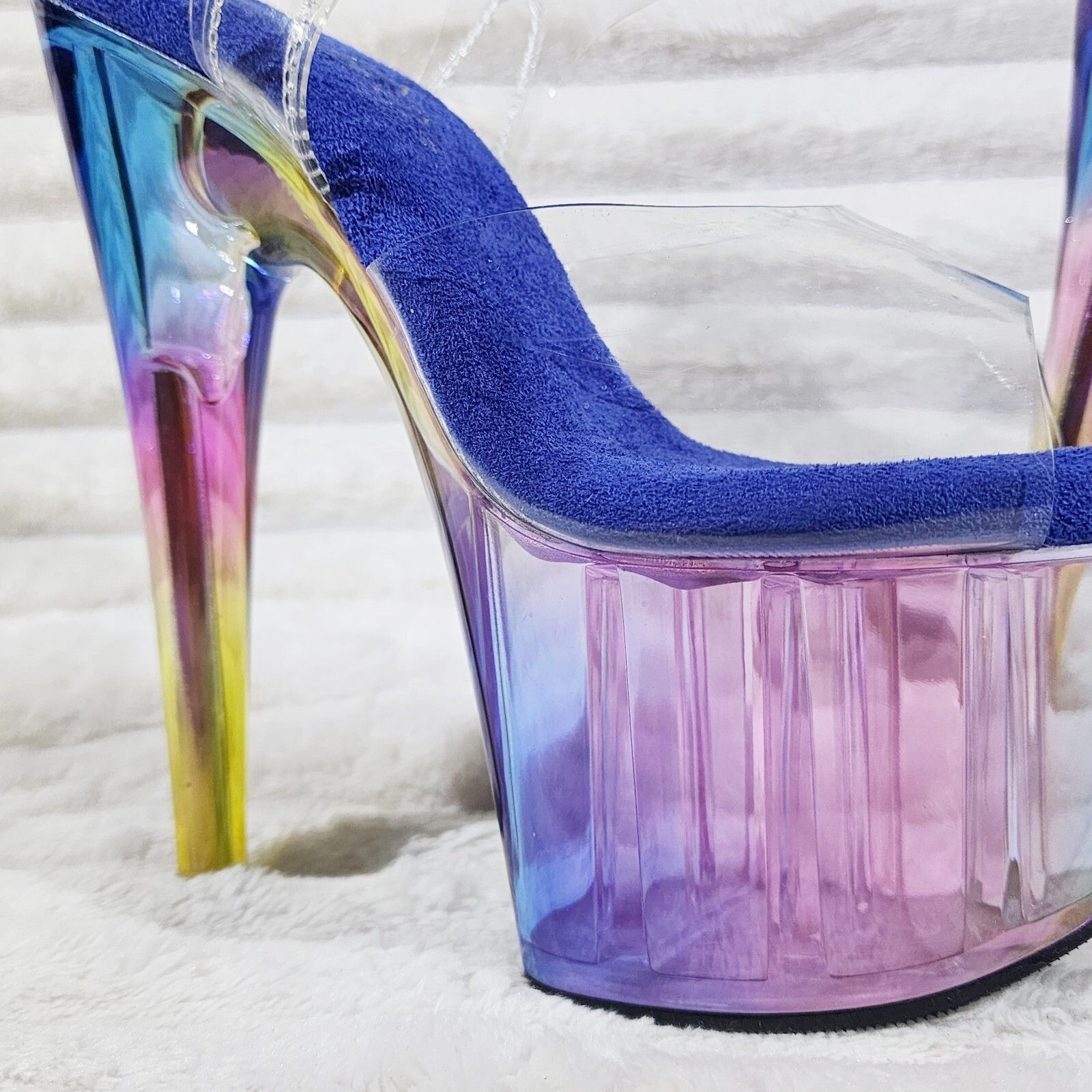 Other Adore Sexy Colorful Hologram Tinted Platform 7" Stiletto Hee Size US 10 / IT 40 - 5 Thumbnail