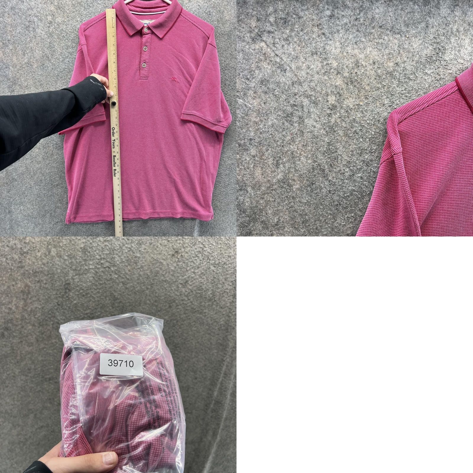 Tommy Bahama Tommy Bahama Polo Shirt Mens M Pink Check Modal Blend Short Sleeve Casual Size US M / EU 48-50 / 2 - 8 Thumbnail