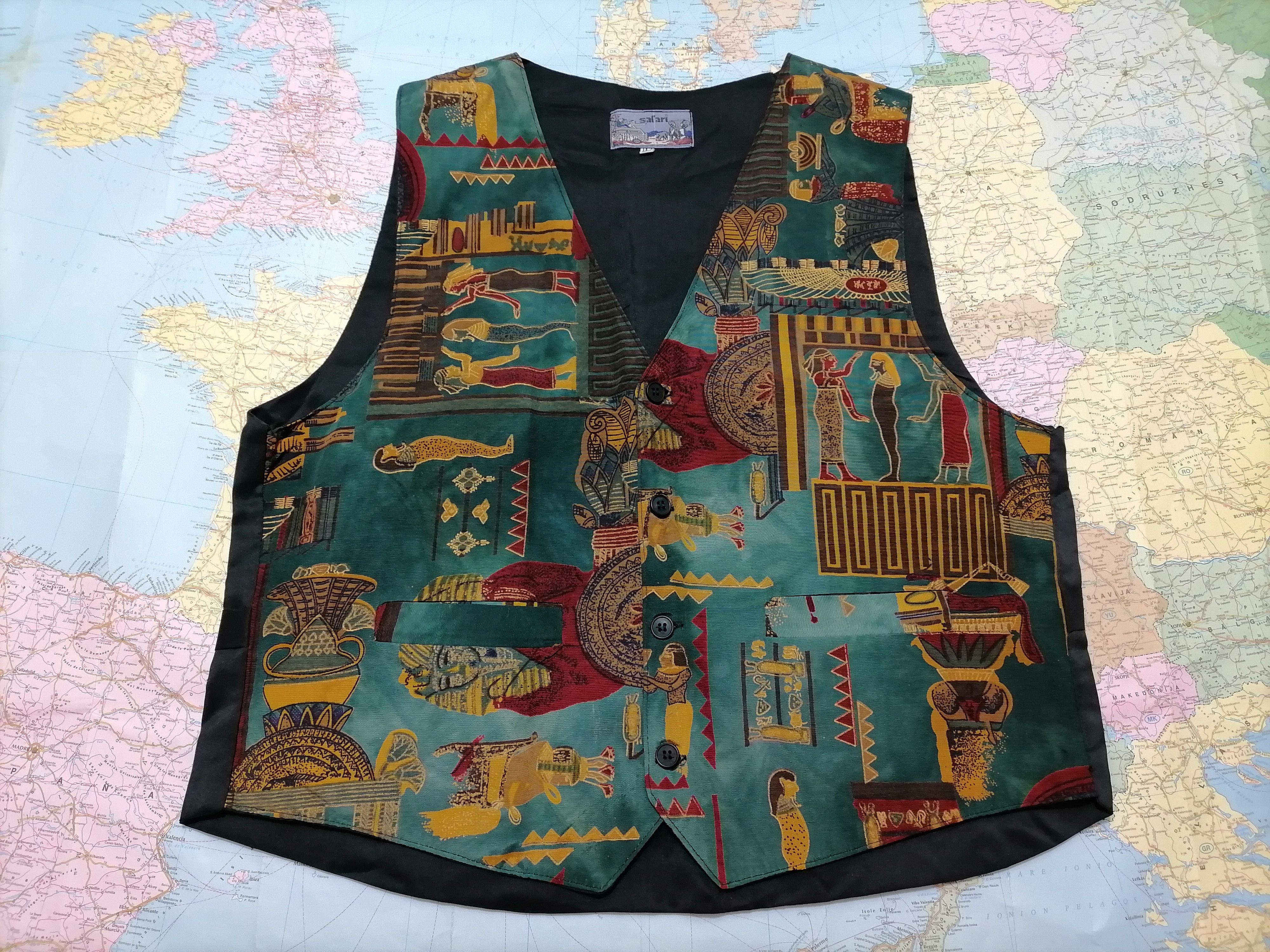 Vintage Vintage Vest Ancient EGYPT , Large , Safari Italy 1980 Size US L / EU 52-54 / 3 - 1 Thumbnail