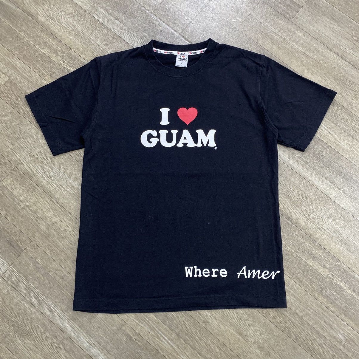 I Love NY Vintage Y2K I Love Guam Heart Where America's Day Begins Tee Size US M / EU 48-50 / 2 - 1 Thumbnail