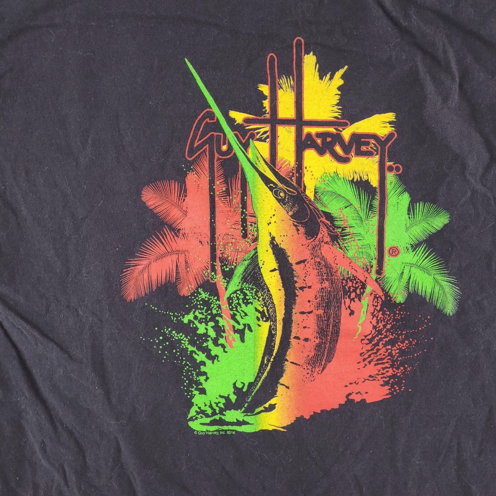 Guy Harvey Guy Harvey Shirt Mens Medium Black Rasta Jamaica Fishing Aftco Shirt Mens Black Jamaica Fishing Size US M / EU 48-50 / 2 - 3 Thumbnail