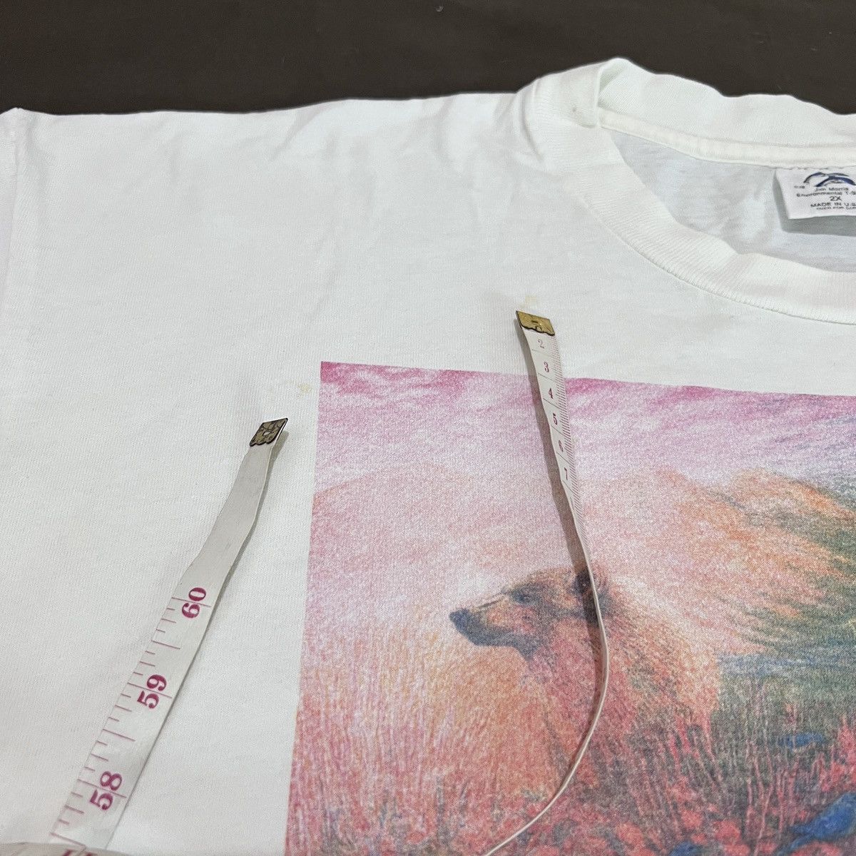 Vintage Vintage 90s JIM MORRIS ANIMAL LANDSCAPE ART Tee 2XL Size US XXL / EU 58 / 5 - 9 Thumbnail
