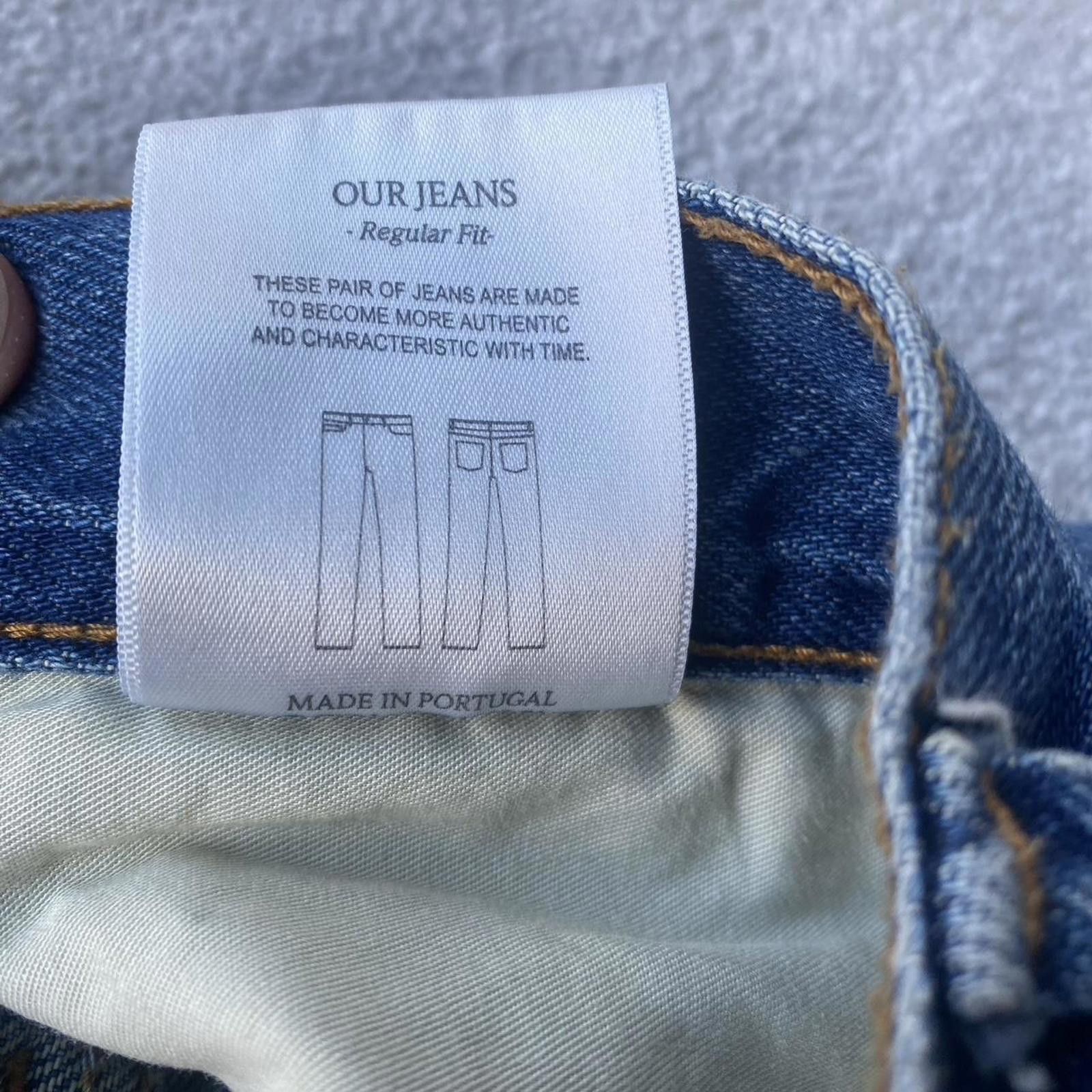 Our Legacy Our Legacy Regular Fit Denim Jeans With Woven Patch Size US 33 - 7 Thumbnail
